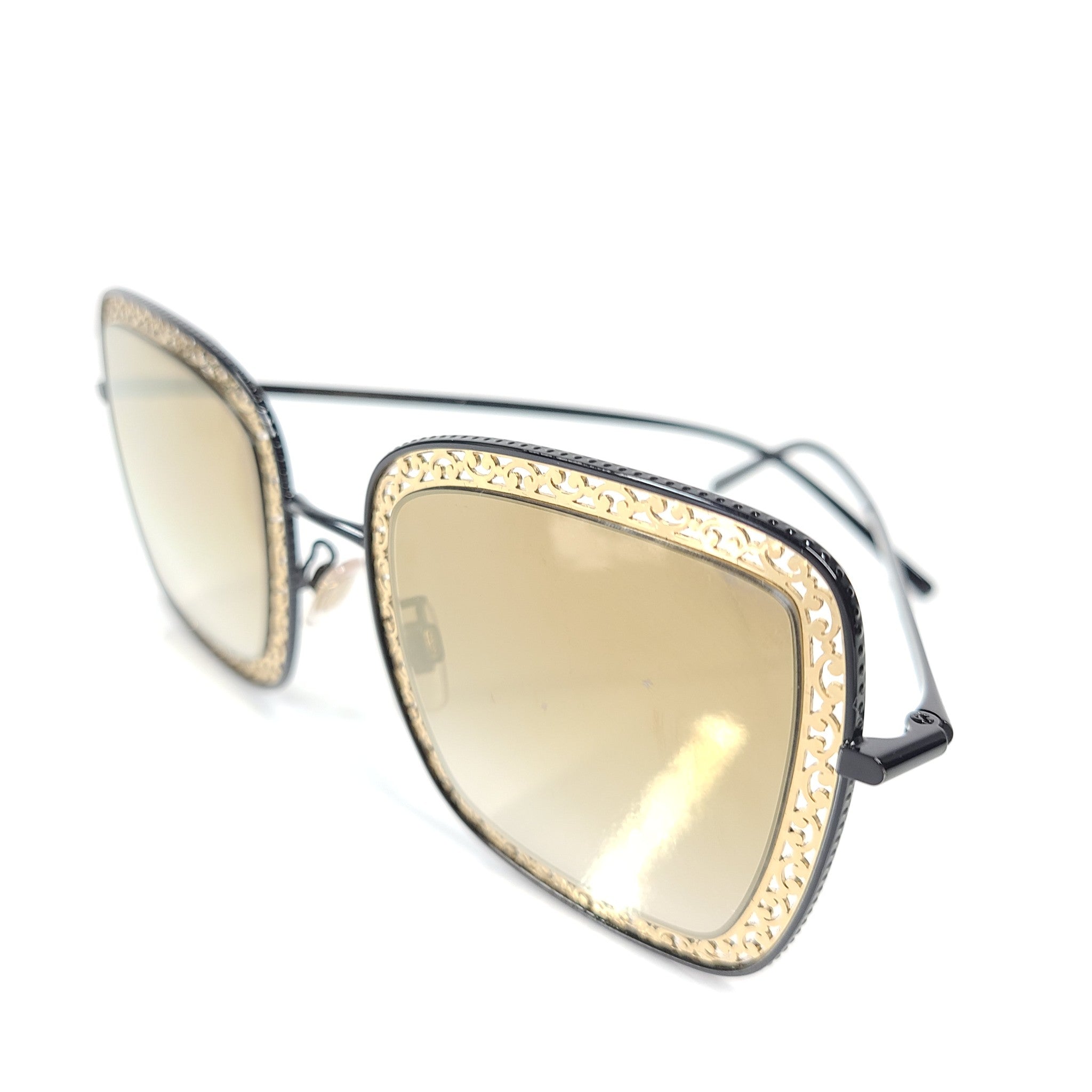 Dolce & Gabbana Women's D&G DG2225 DG/2225 02/13 Gold Square Sunglasses 52mm