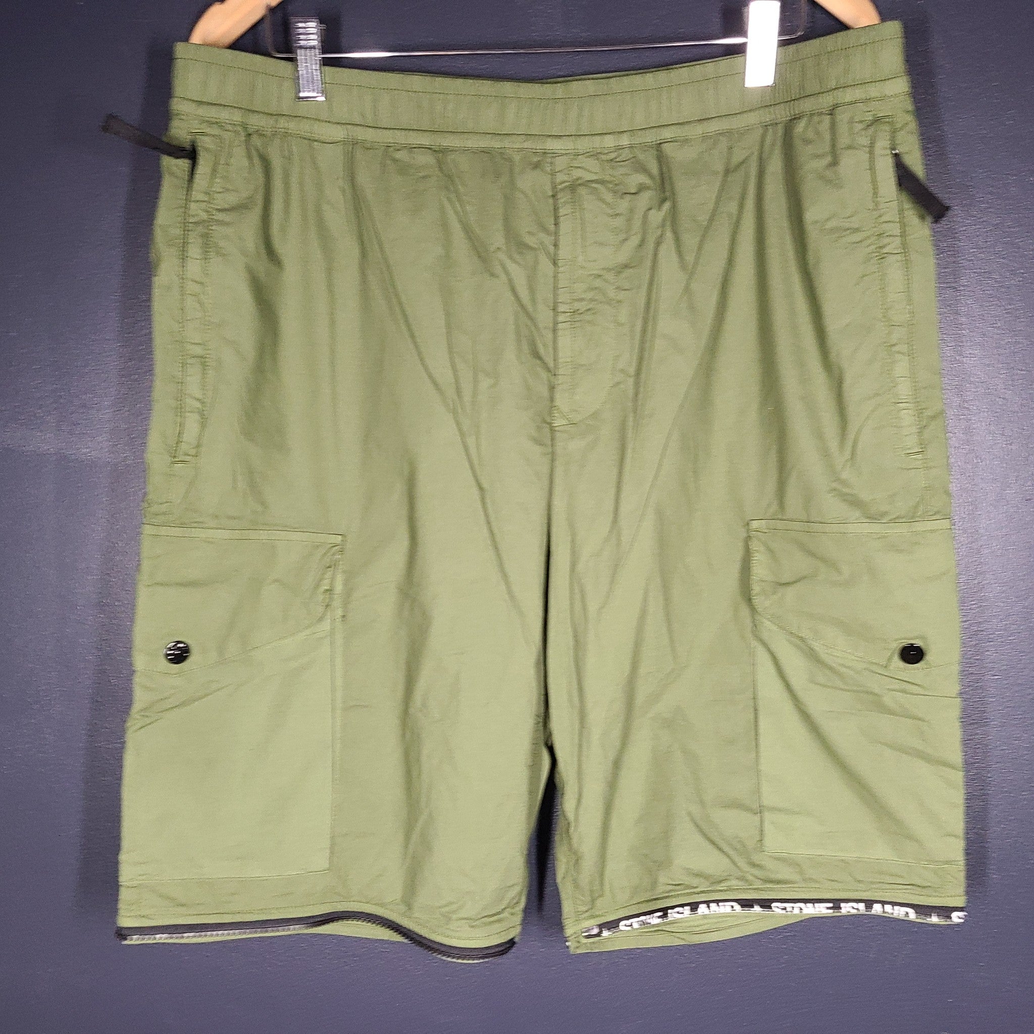 Stone Island Men's Convertible Zip Knee Cargo Pants Olive Green Sz 38