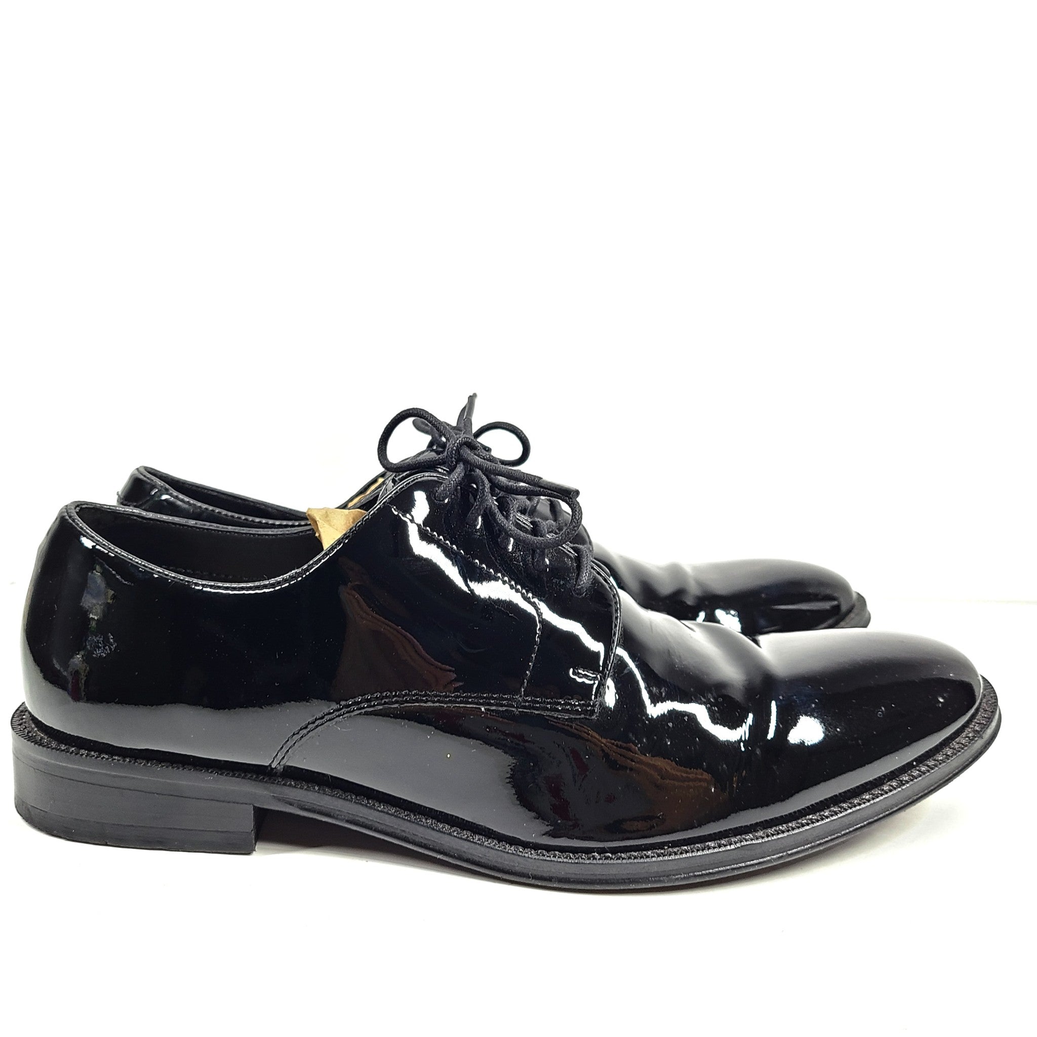 The Blk Tux Men's Patent Leather Derby Shoes Black Sz 9