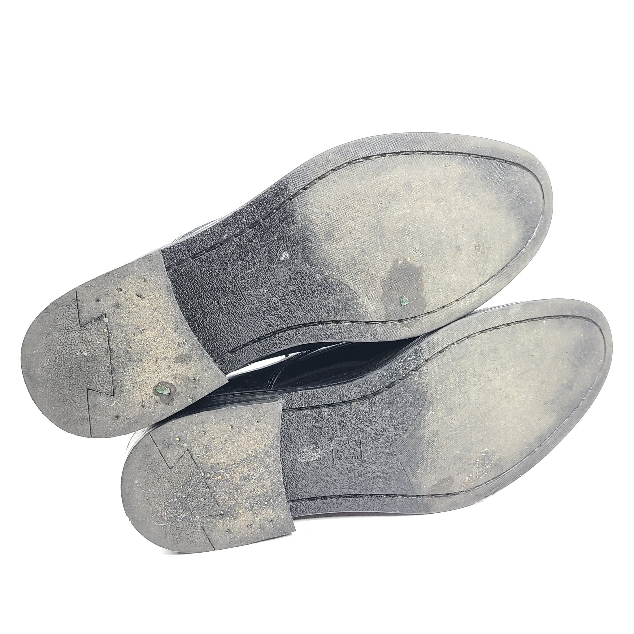 The Blk Tux Men's Patent Leather Derby Shoes Black Sz 9