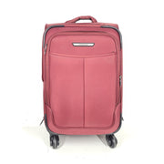 Three Birds 23" Spinner Carry On Softshell Expandable Luggage Locking Red