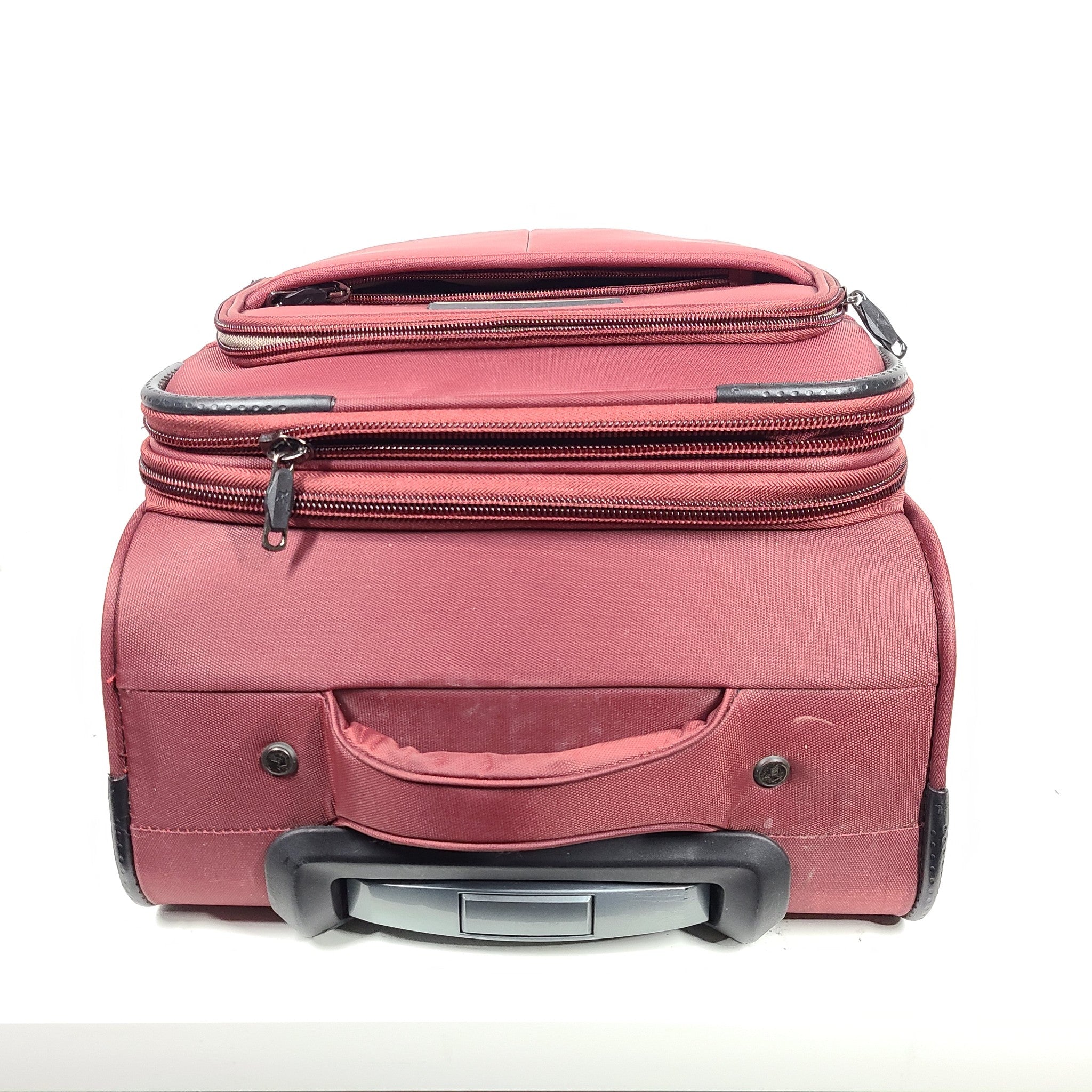 Three Birds 23" Spinner Carry On Softshell Expandable Luggage Locking Red
