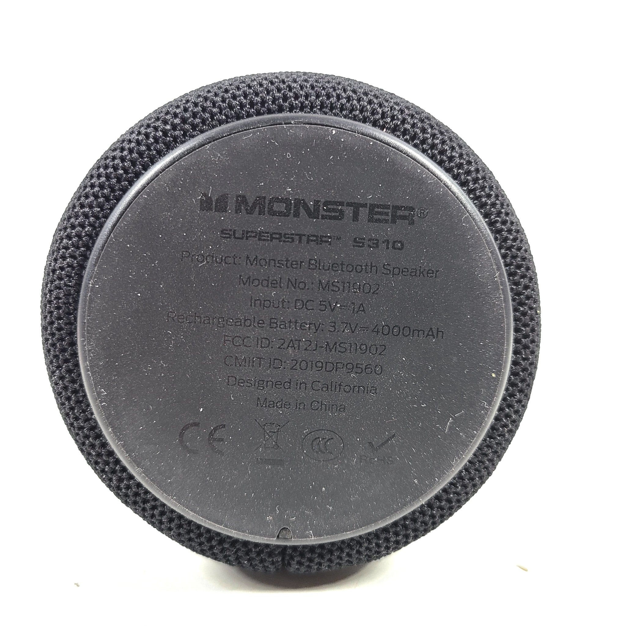 Monster SUPERSTAR S310 Bluetooth Wireless Portable Speaker - Black