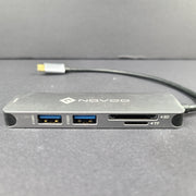 NOVOO 5-in-1 USB-C Hub with SD Card, TF Adapter, USB Splitter & 4K HDMI Adapter