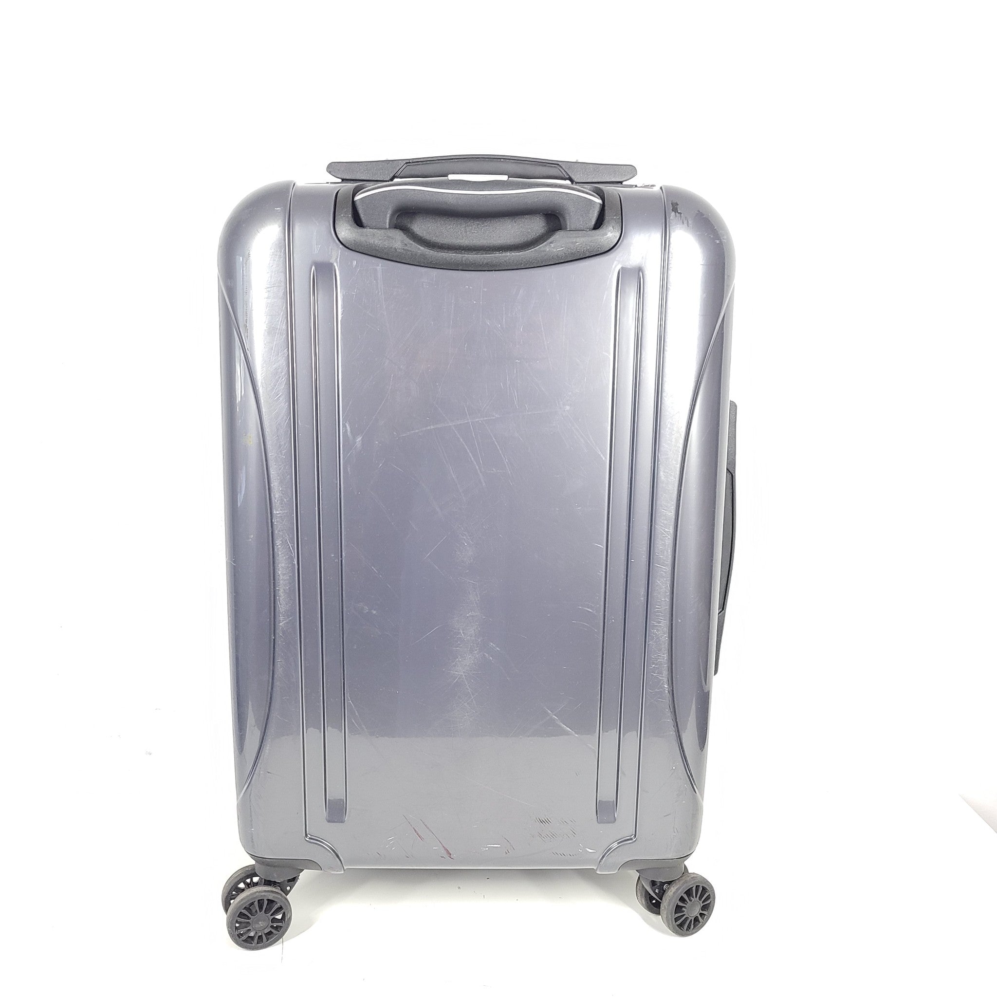 Delsey Helium Aero 22" Spinner Carry On Luggage Expandable PolyCarb Lock Gray