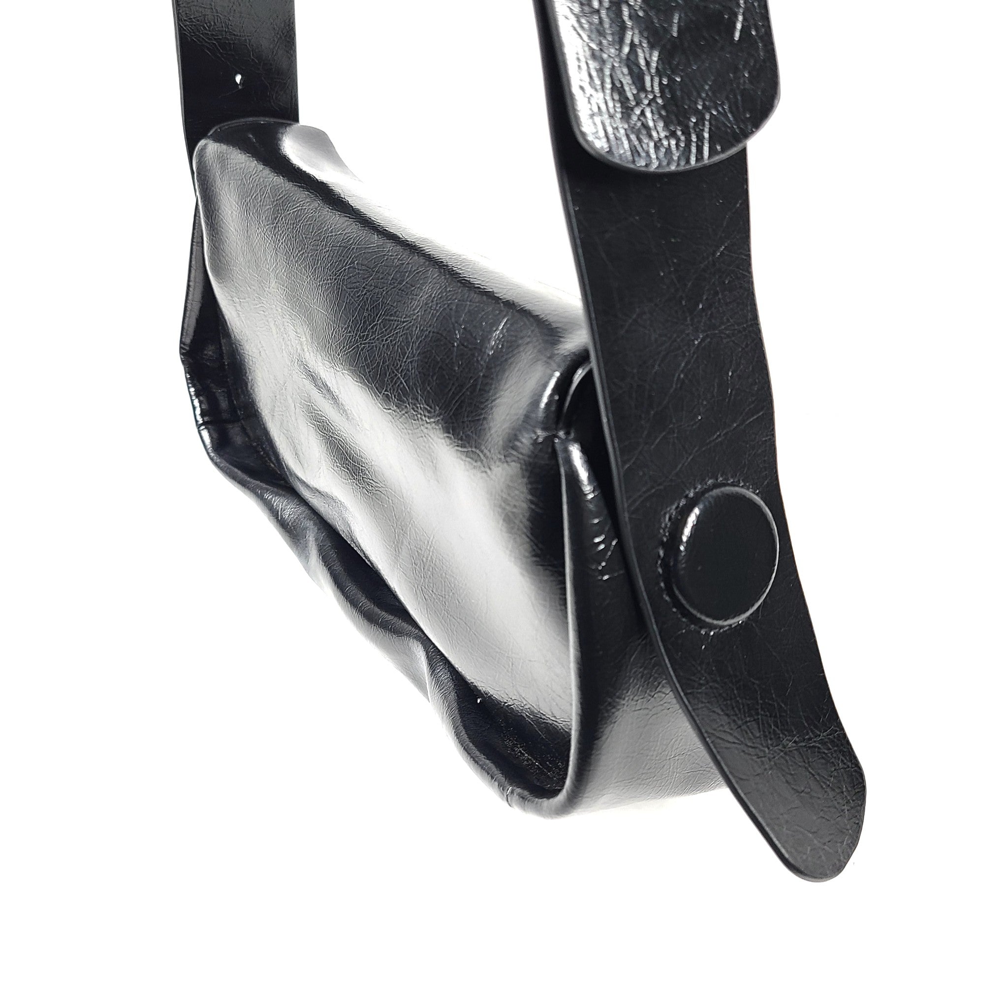 Kunogigi Saddle Bag Oil Wax Cowhide Genuine Leather Bag Handbag Black