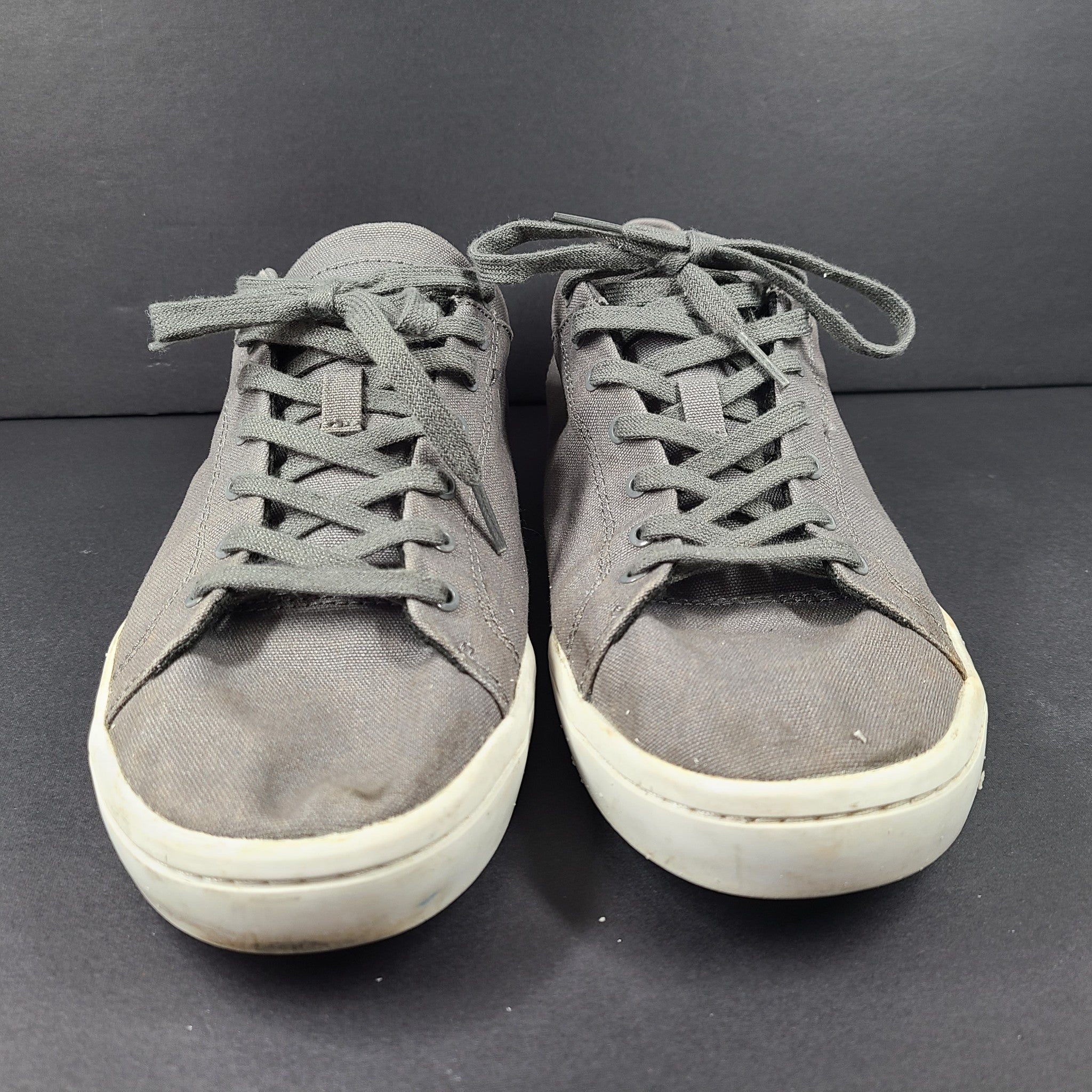 Lacoste Men's Straightset 418 1 Brz Canvas Sneakers Gray Sz 12