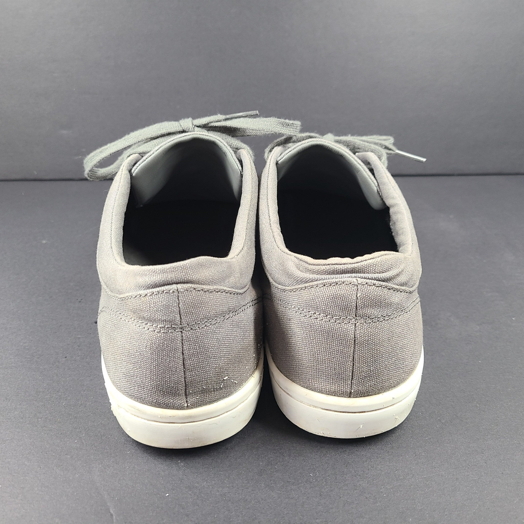 Lacoste Men's Straightset 418 1 Brz Canvas Sneakers Gray Sz 12