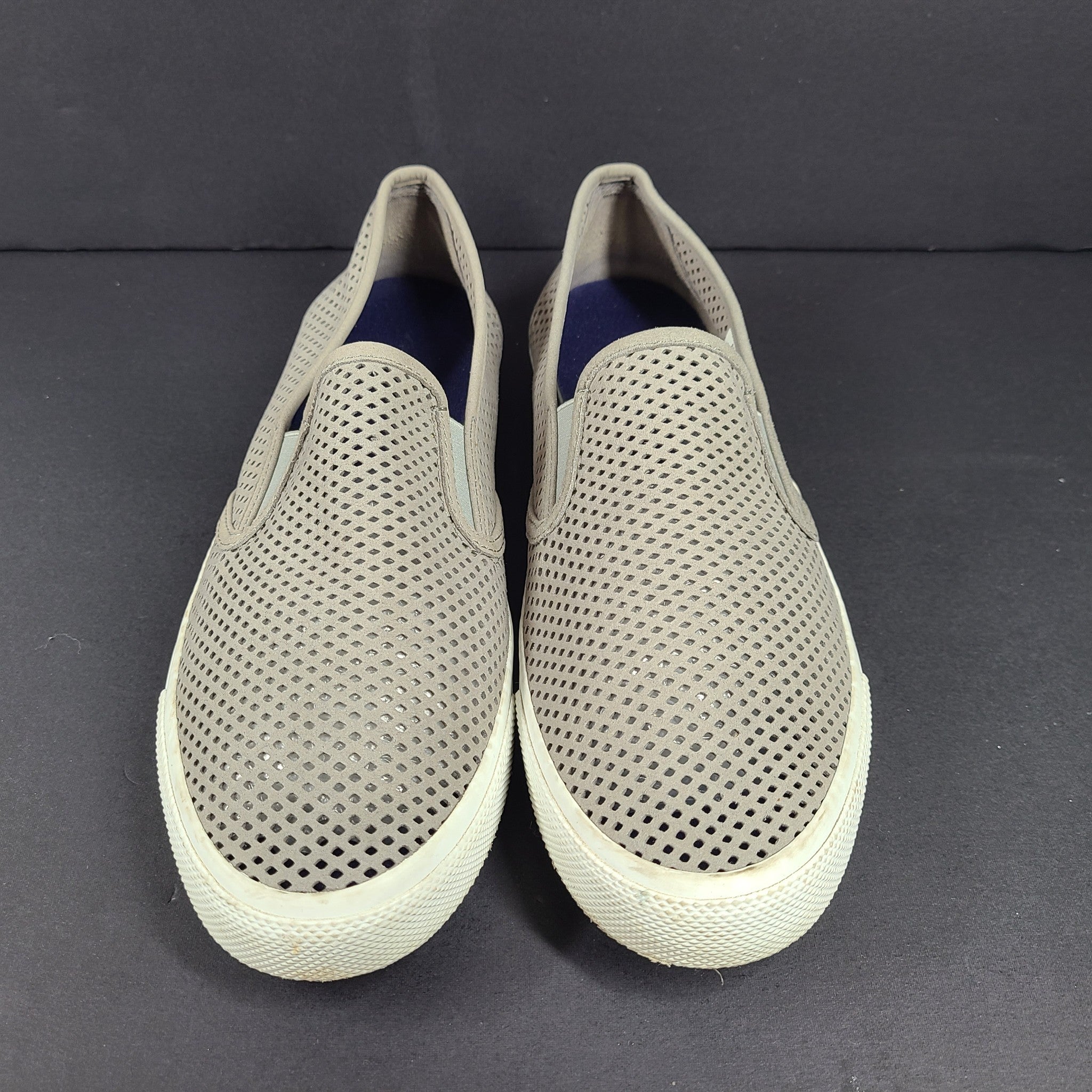 Sperry Top Sider Women's Perforated Leather Boat Casual Shoes Gray STS85348 US12
