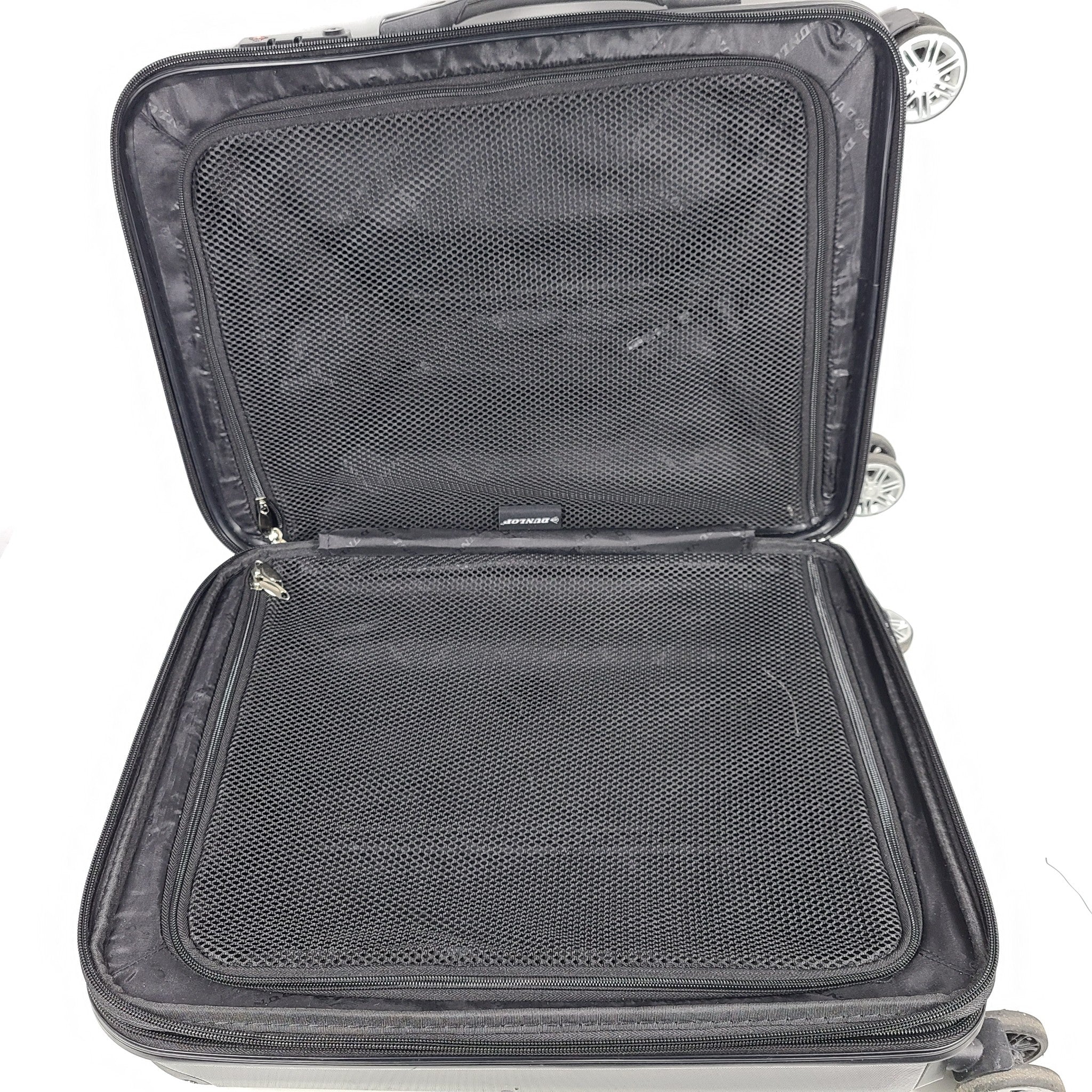 Dunlop 20" Spinner Carry On Cabin Luggage Expandable Locking Hardshell Black