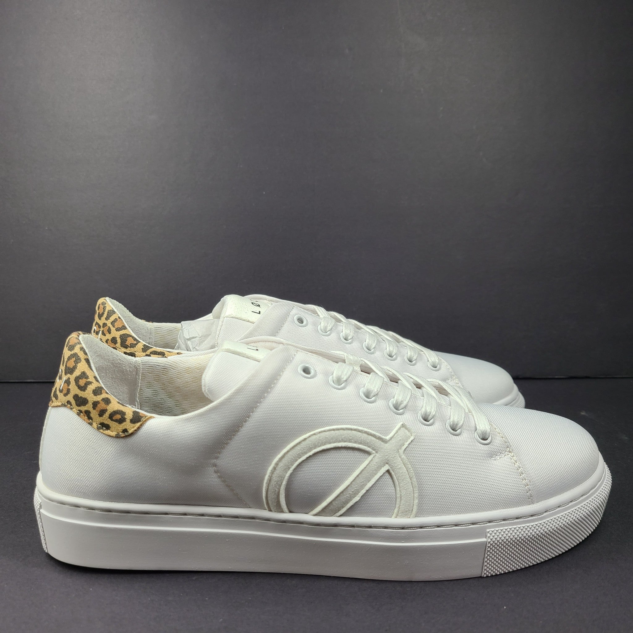 LOCI Women's Origin 9 Vegan Sneakers Stylist Ltd Edition White/Leopard 9