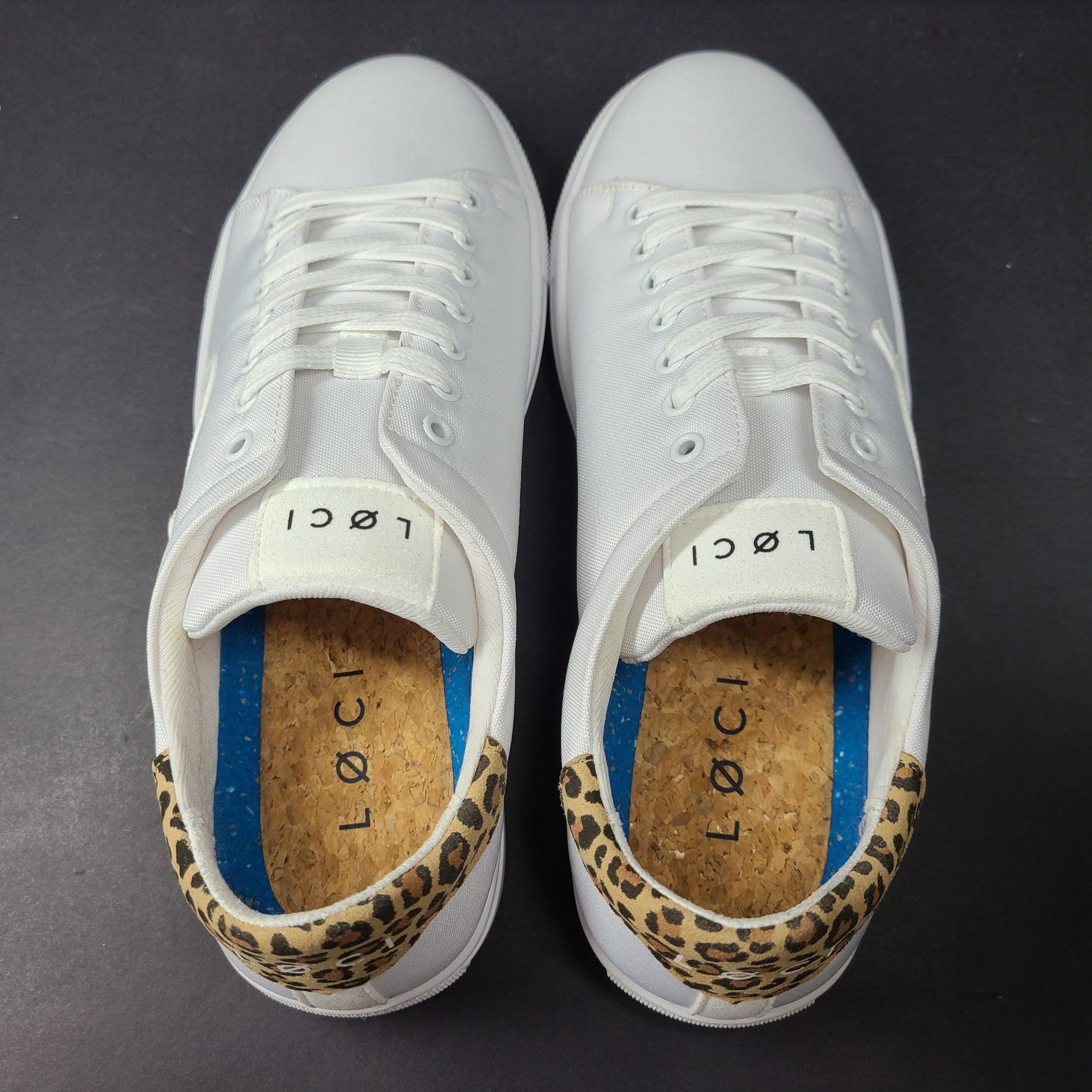 LOCI Women's Origin 9 Vegan Sneakers Stylist Ltd Edition White/Leopard 9