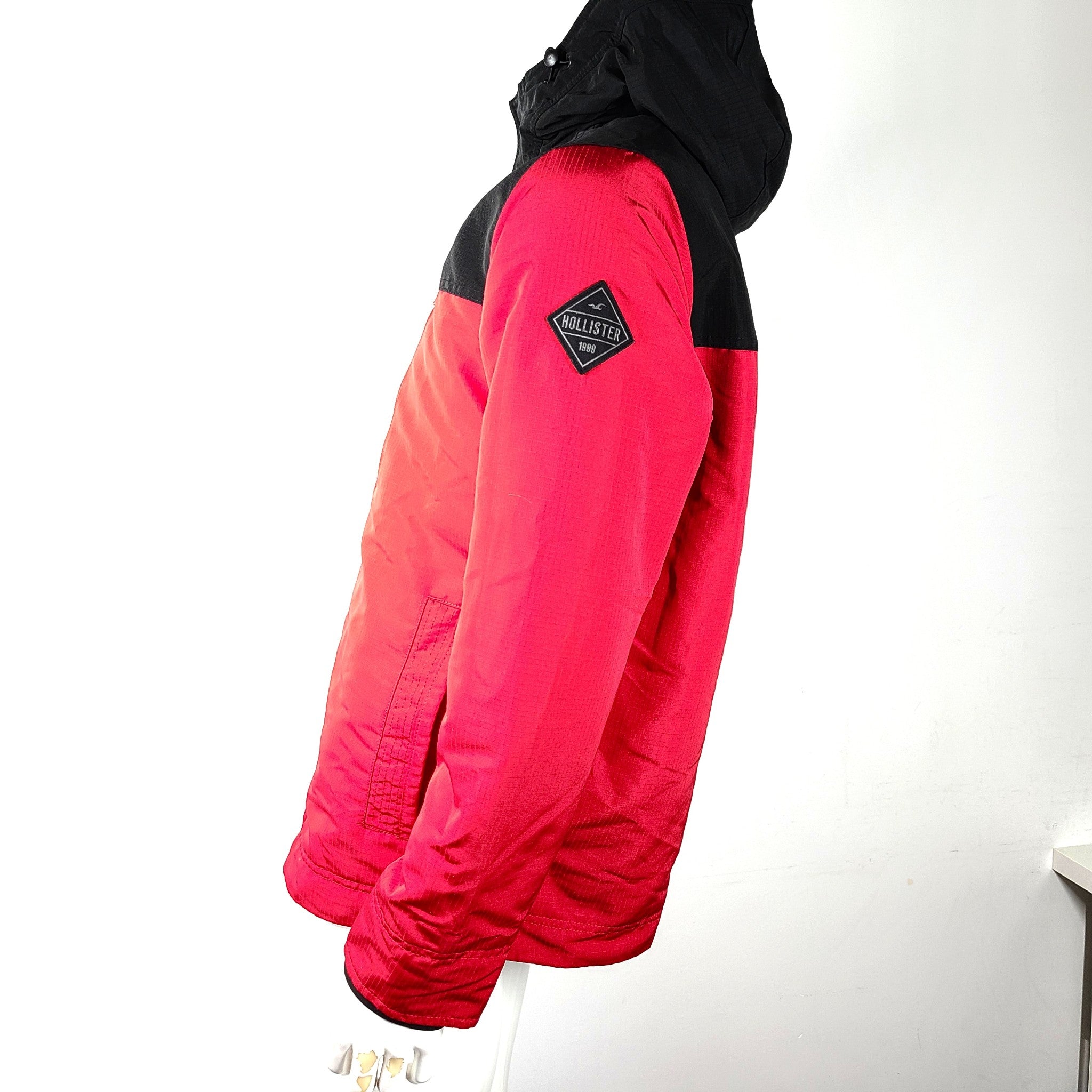 Hollister Women's All Weather Collection Jacket Coat Fleece Lined Red Sz M