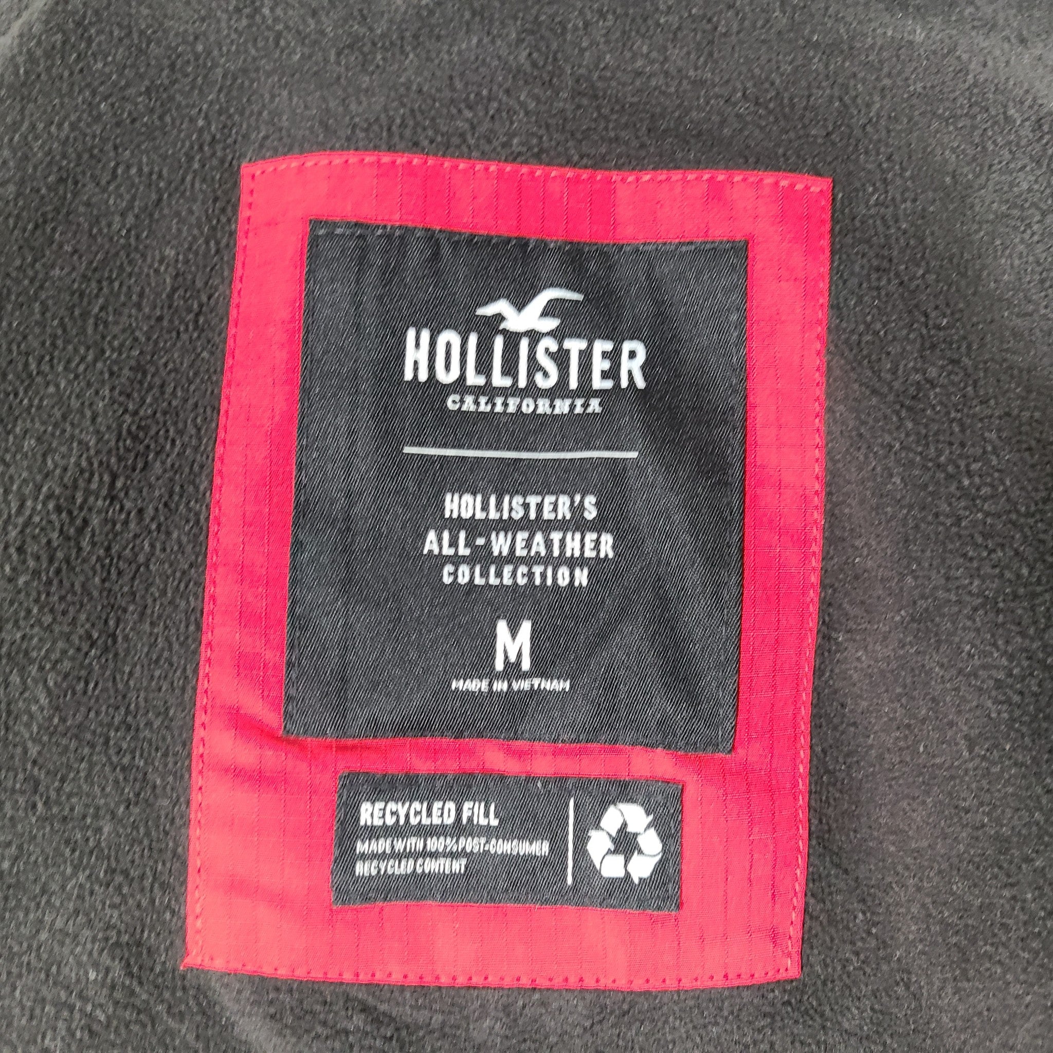 Hollister Women's All Weather Collection Jacket Coat Fleece Lined Red Sz M