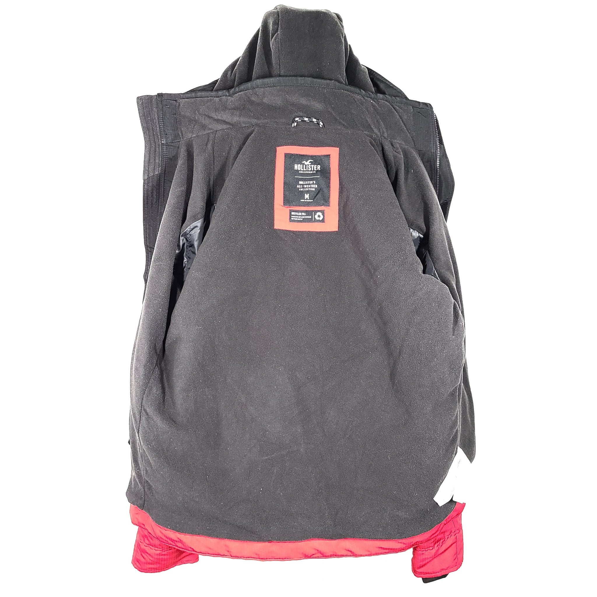 Hollister Women's All Weather Collection Jacket Coat Fleece Lined Red Sz M