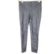 Calvin Klein Women's Coated Waxed High Rise Skinny Ankle Zip Pants Black 10