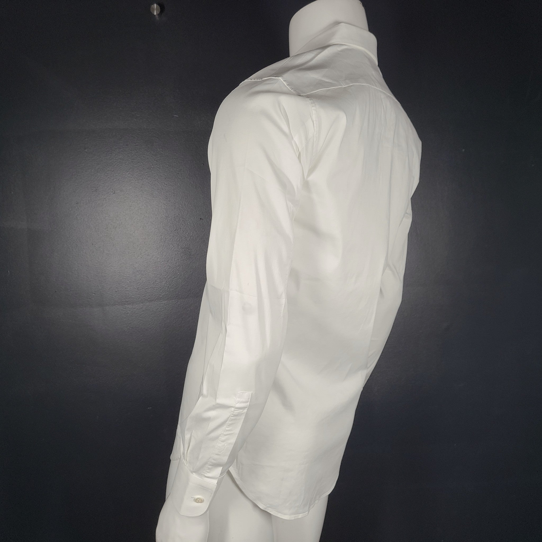 Alexander McQueen Classic Italian Collar Dress Shirt Cotton White Sz 15