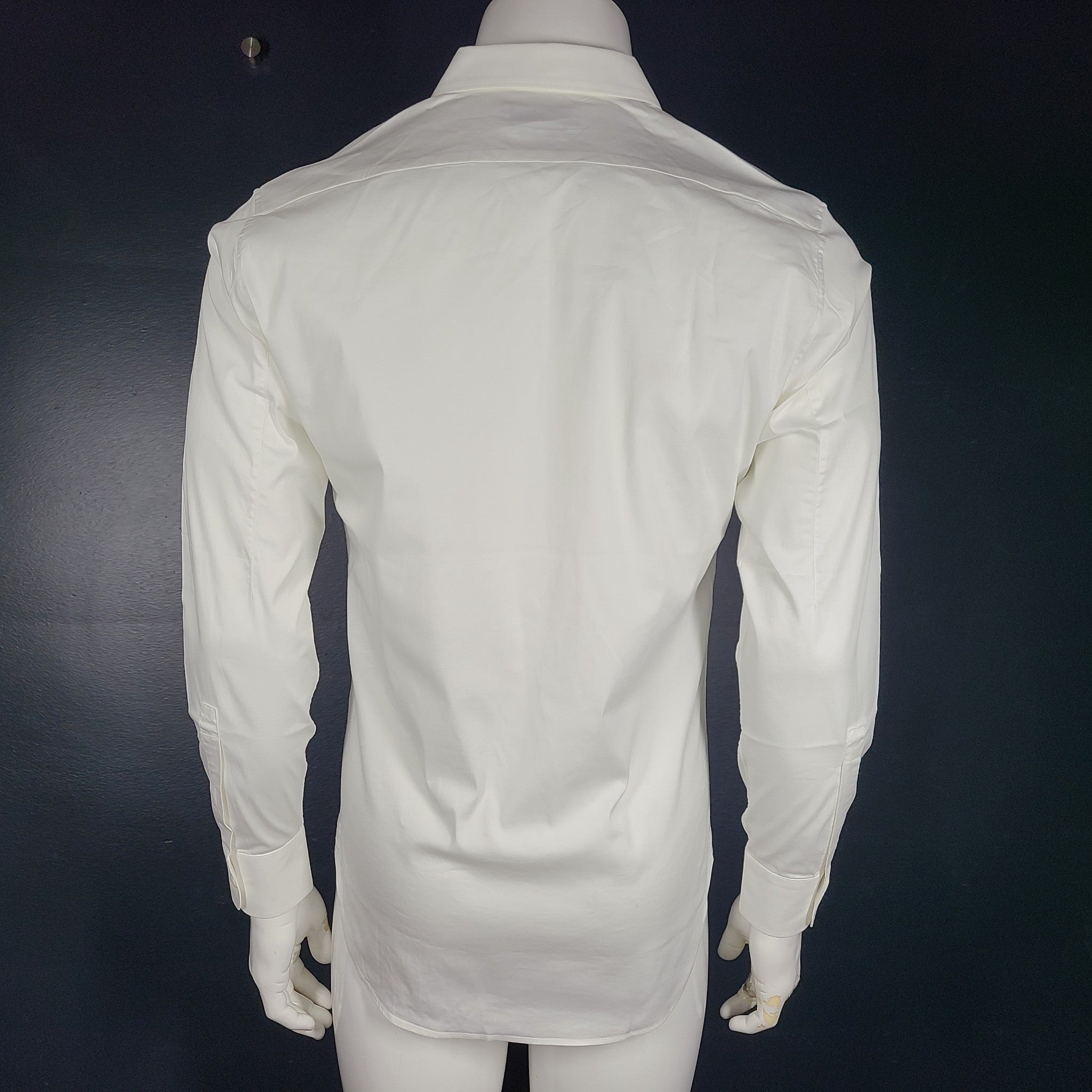 Alexander McQueen Classic Italian Collar Dress Shirt Cotton White Sz 15
