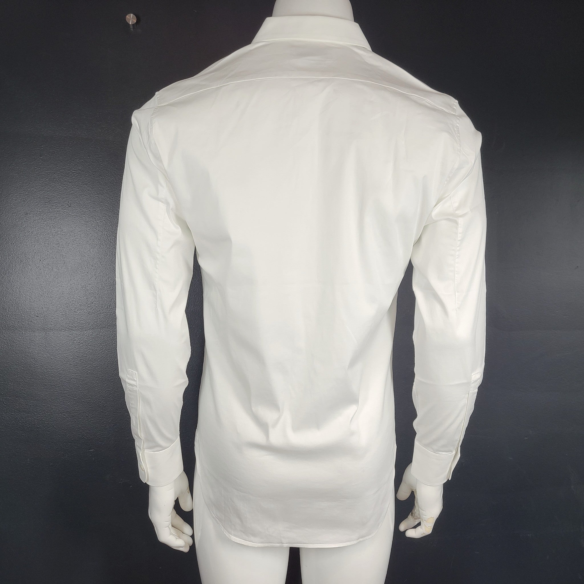 Alexander McQueen Classic Italian Collar Dress Shirt Cotton White Sz 15
