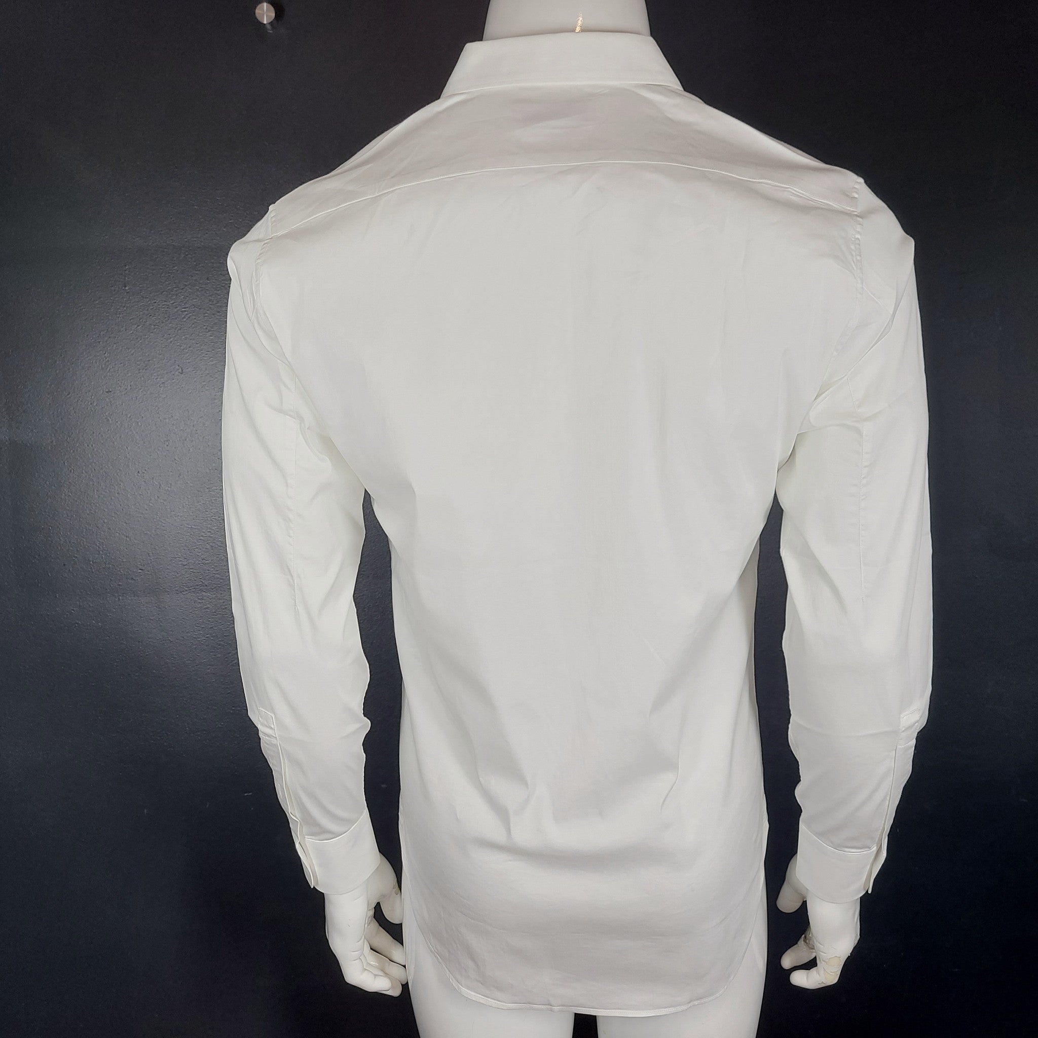 Alexander McQueen Classic Italian Collar Dress Shirt Cotton White Sz 15