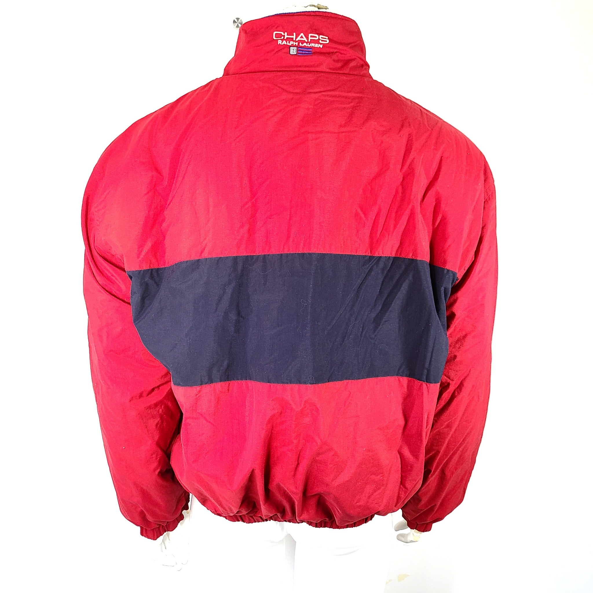 Vintage Chaps Ralph Lauren Men's Insulated Jacket Red Navy Sz L