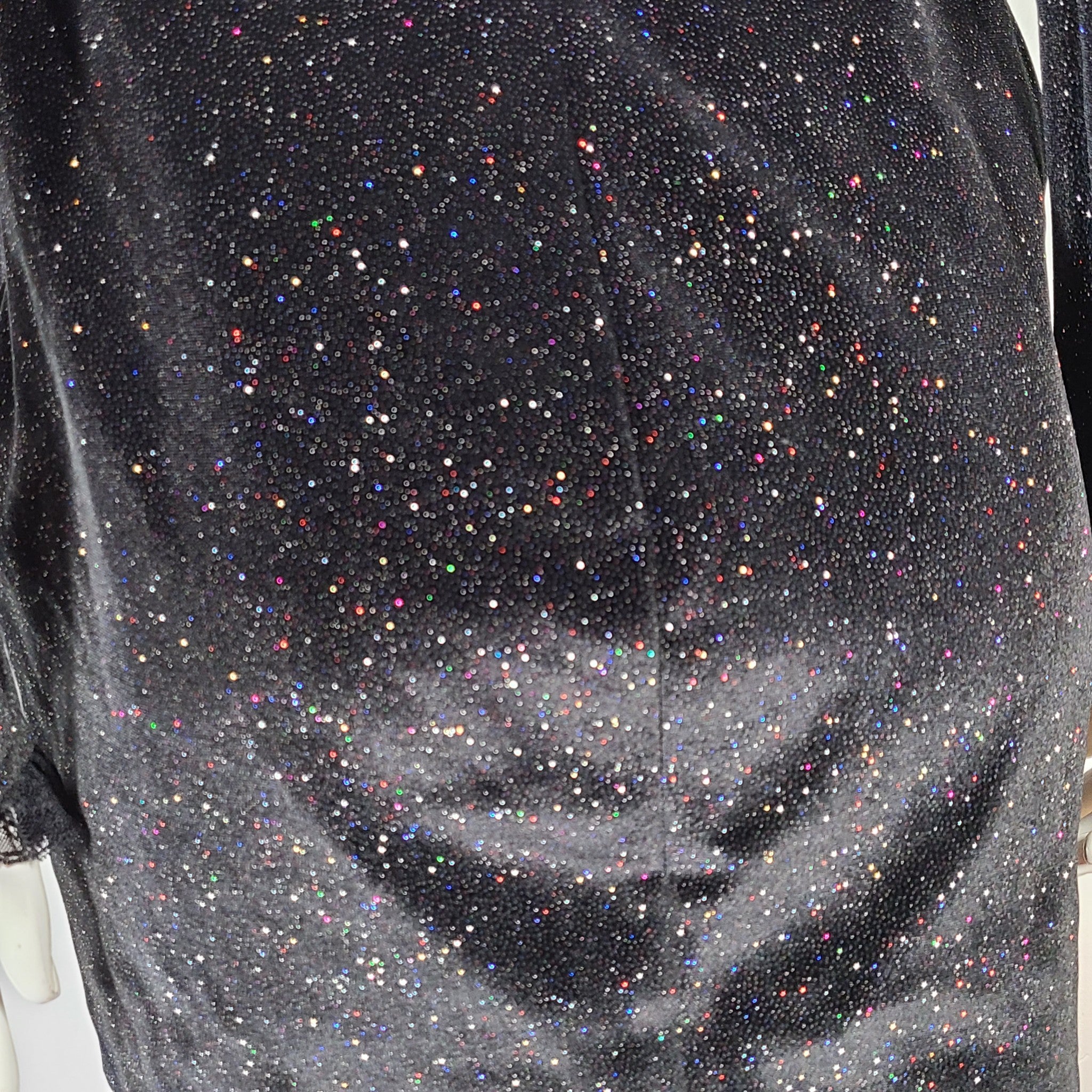 Philosophy di Lorenzo Serafini Open Back Glitter Velvet Dress Black Sz 6