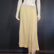 COS Crinkle Rib Stretch A-Line Midi Skirt Flowy Beige Sz S