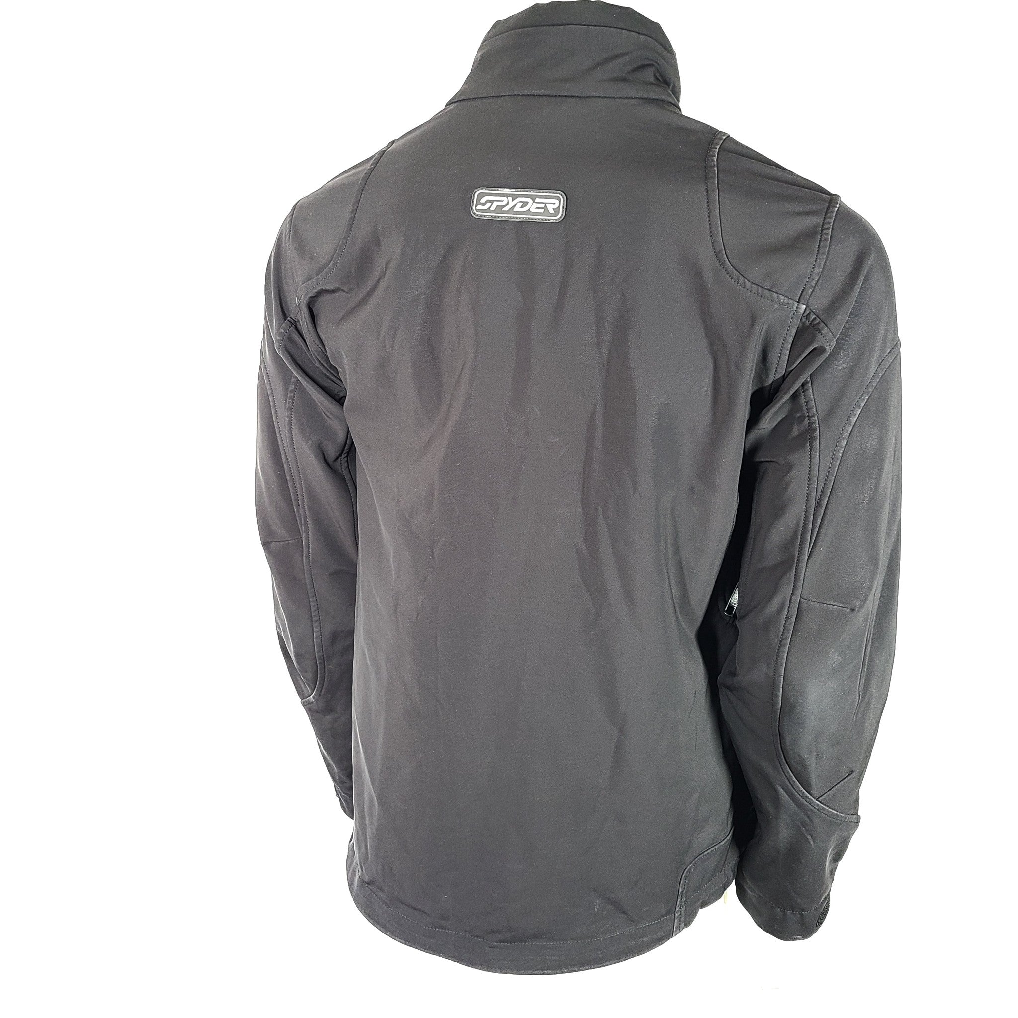 Spyder Men's Softshell Jacket Fleece Lined Vented Zipper Pockets Black Sz M