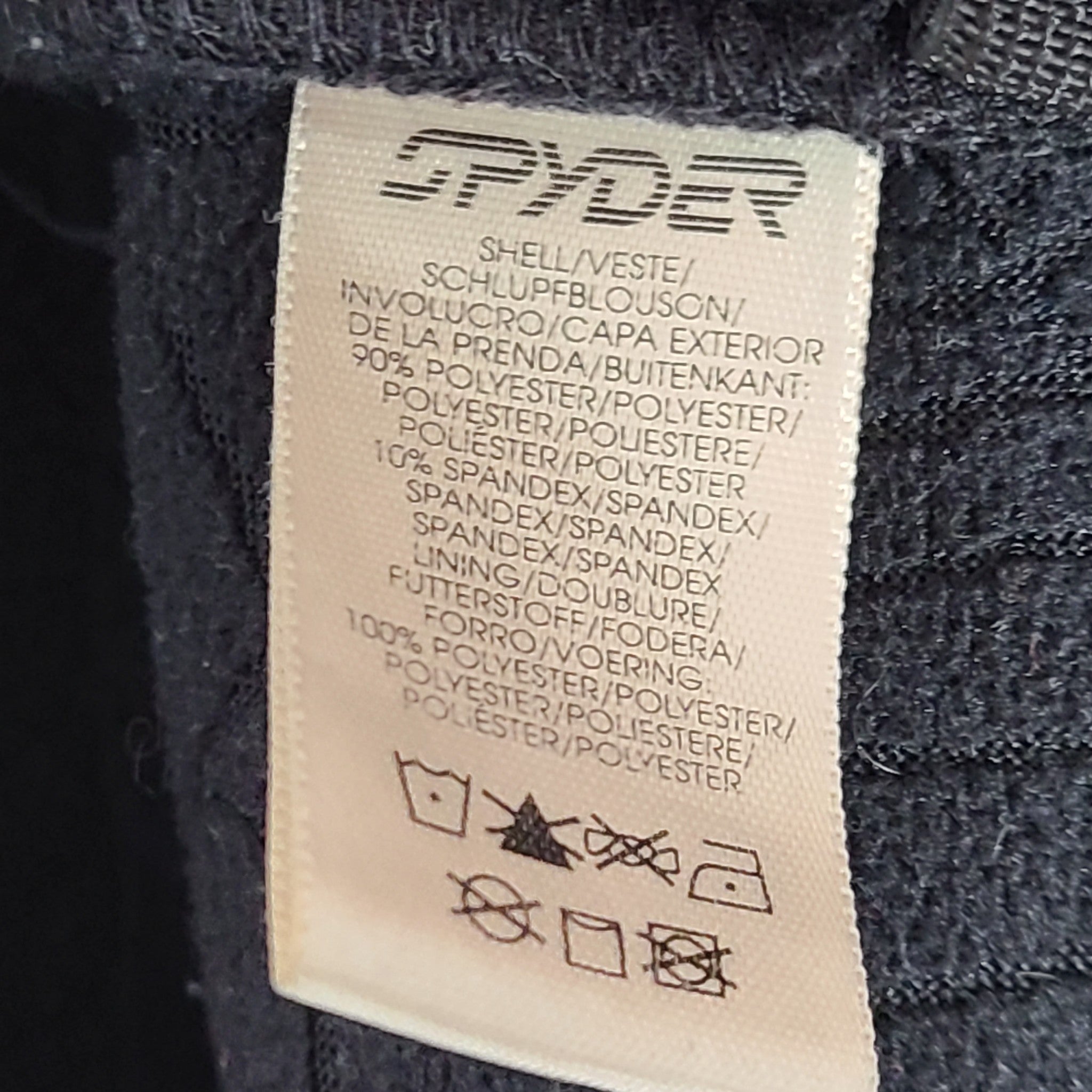 Spyder Men's Softshell Jacket Fleece Lined Vented Zipper Pockets Black Sz M