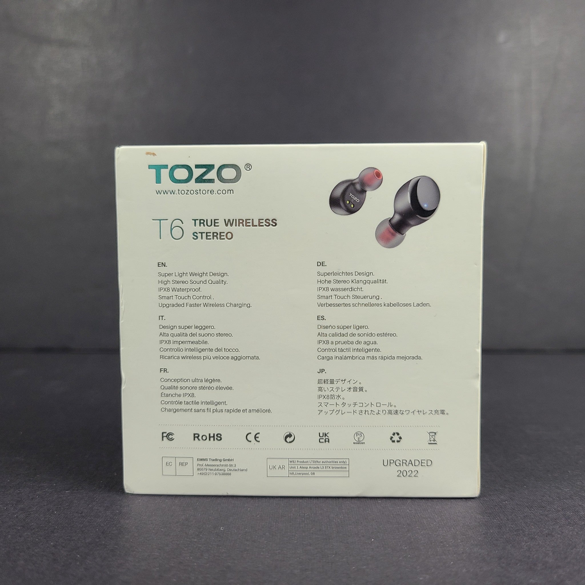 NEW! TOZO T6 True Wireless Stereo Bluetooth Headphones T1117 - Champagne Gold