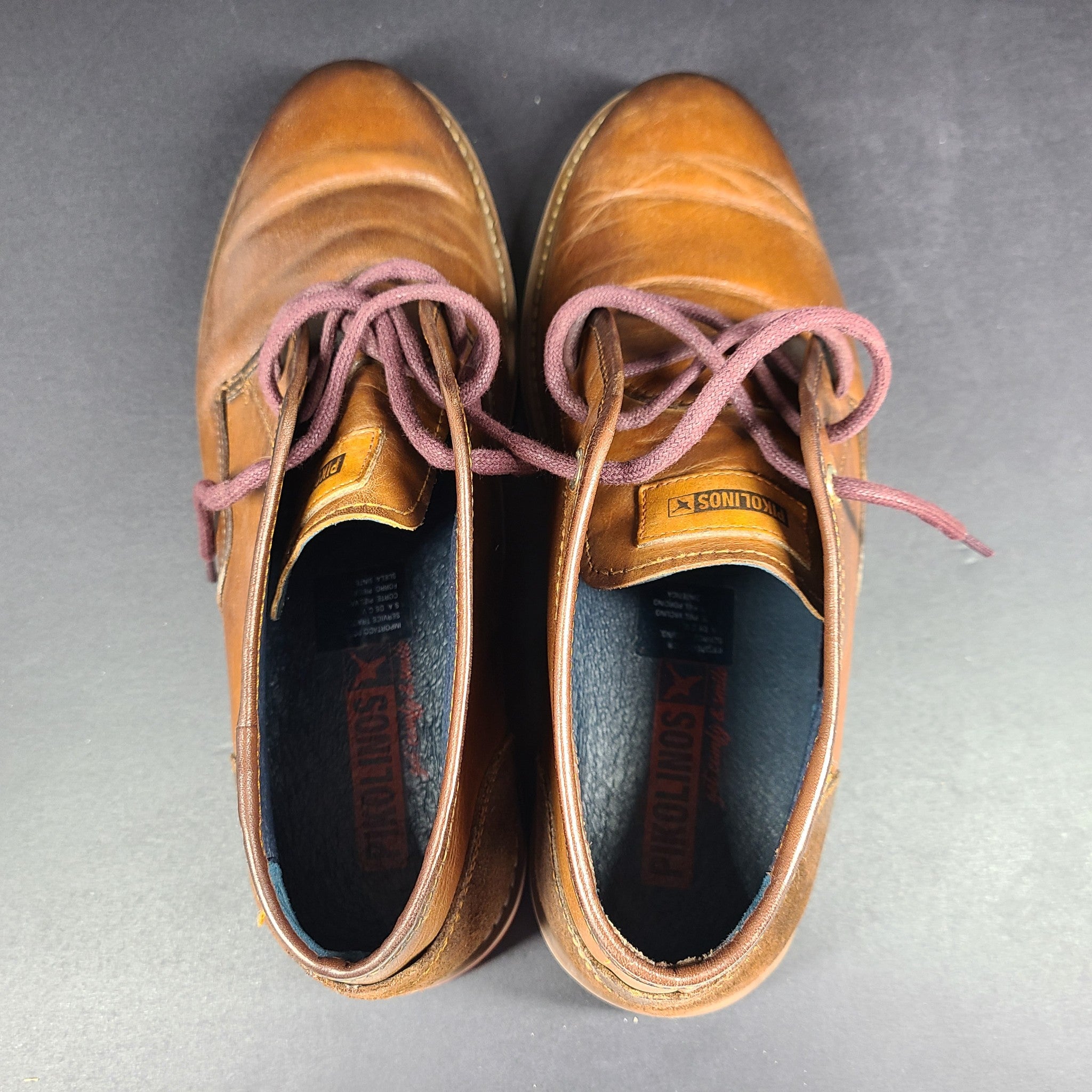 Pikolinos Men's Berna Chukka Ankle Boots Brown Leather Sz 9 IT42