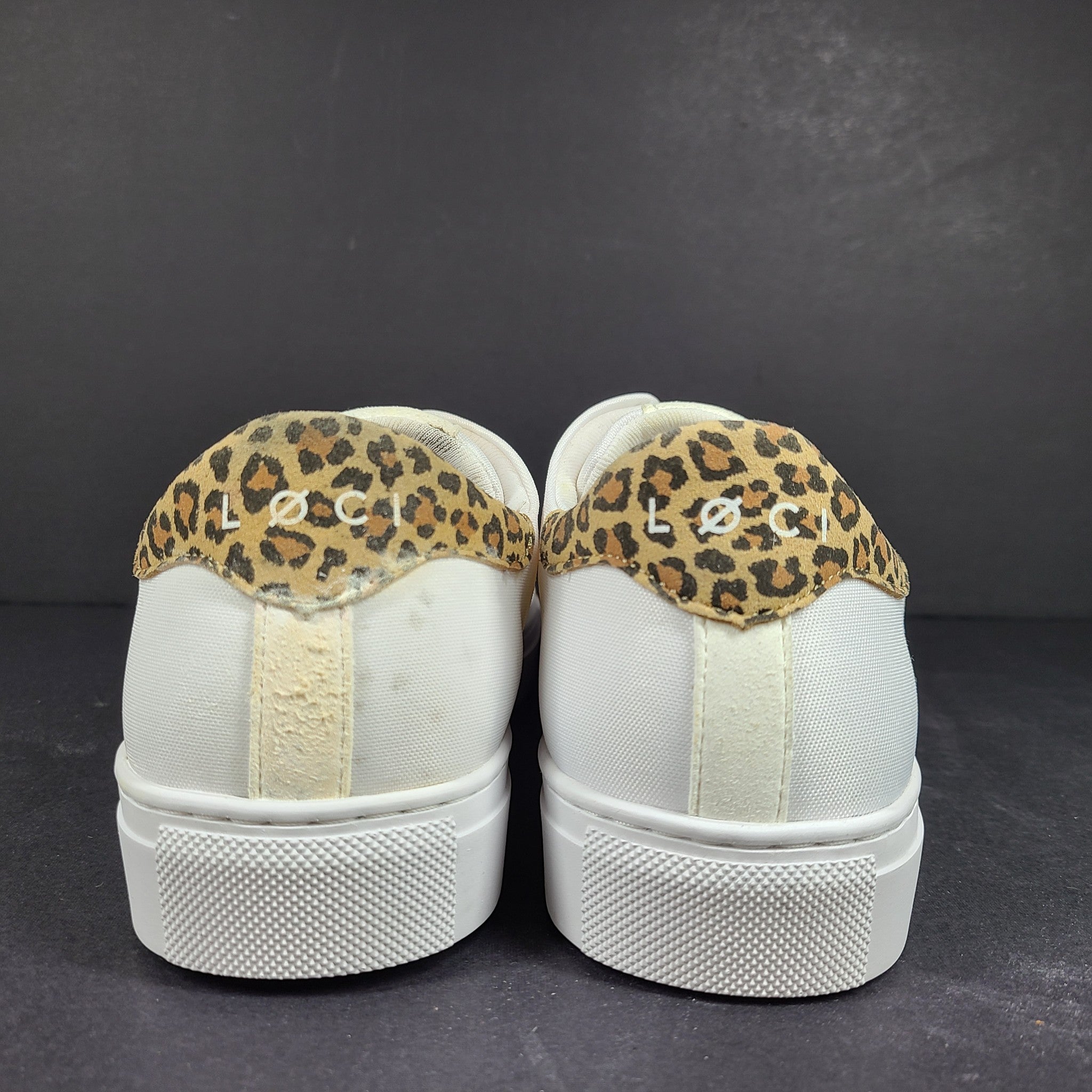 LOCI Women's Origin 9 Vegan Sneakers Stylist Ltd Edition White/Leopard 9 READ2