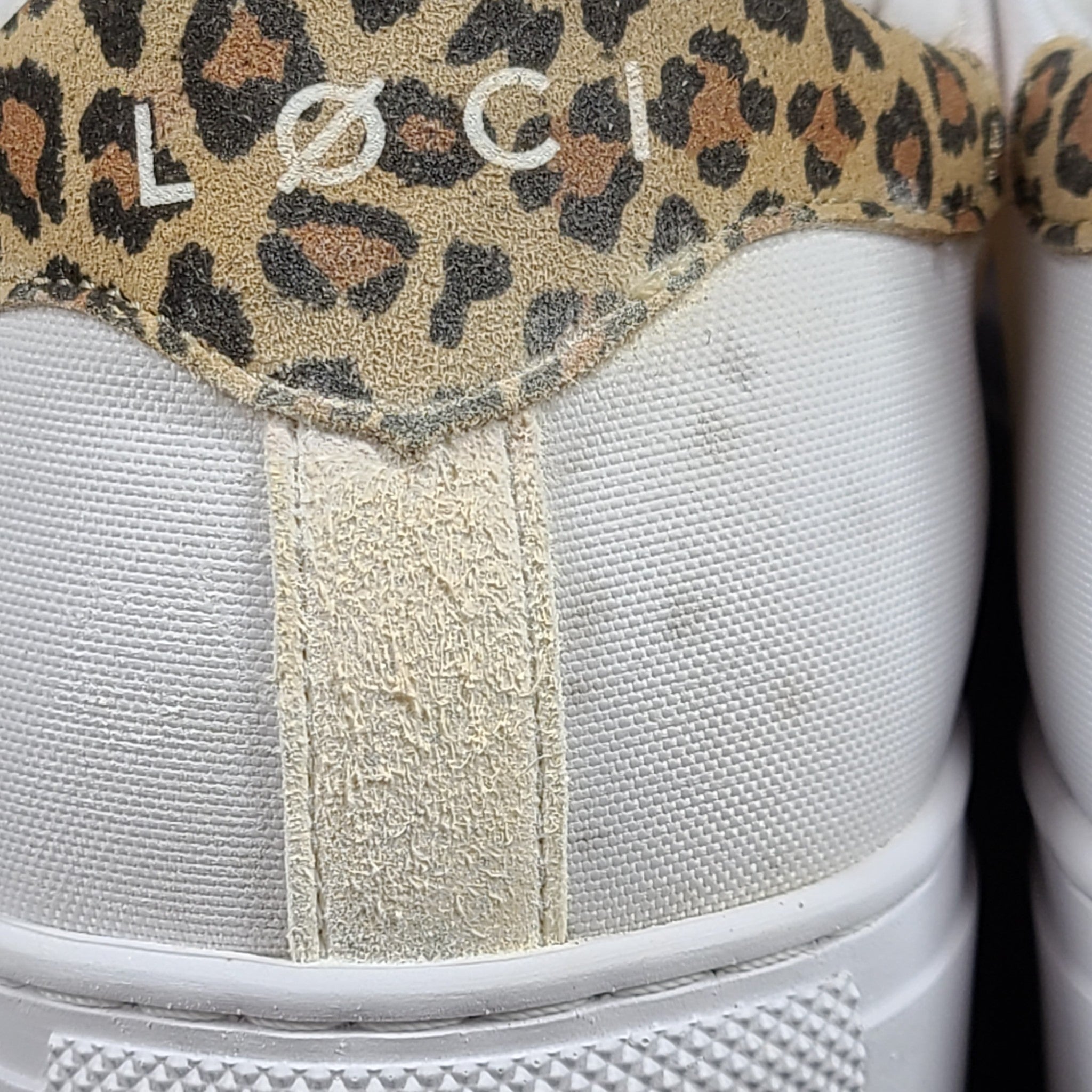 LOCI Women's Origin 9 Vegan Sneakers Stylist Ltd Edition White/Leopard 9 READ2