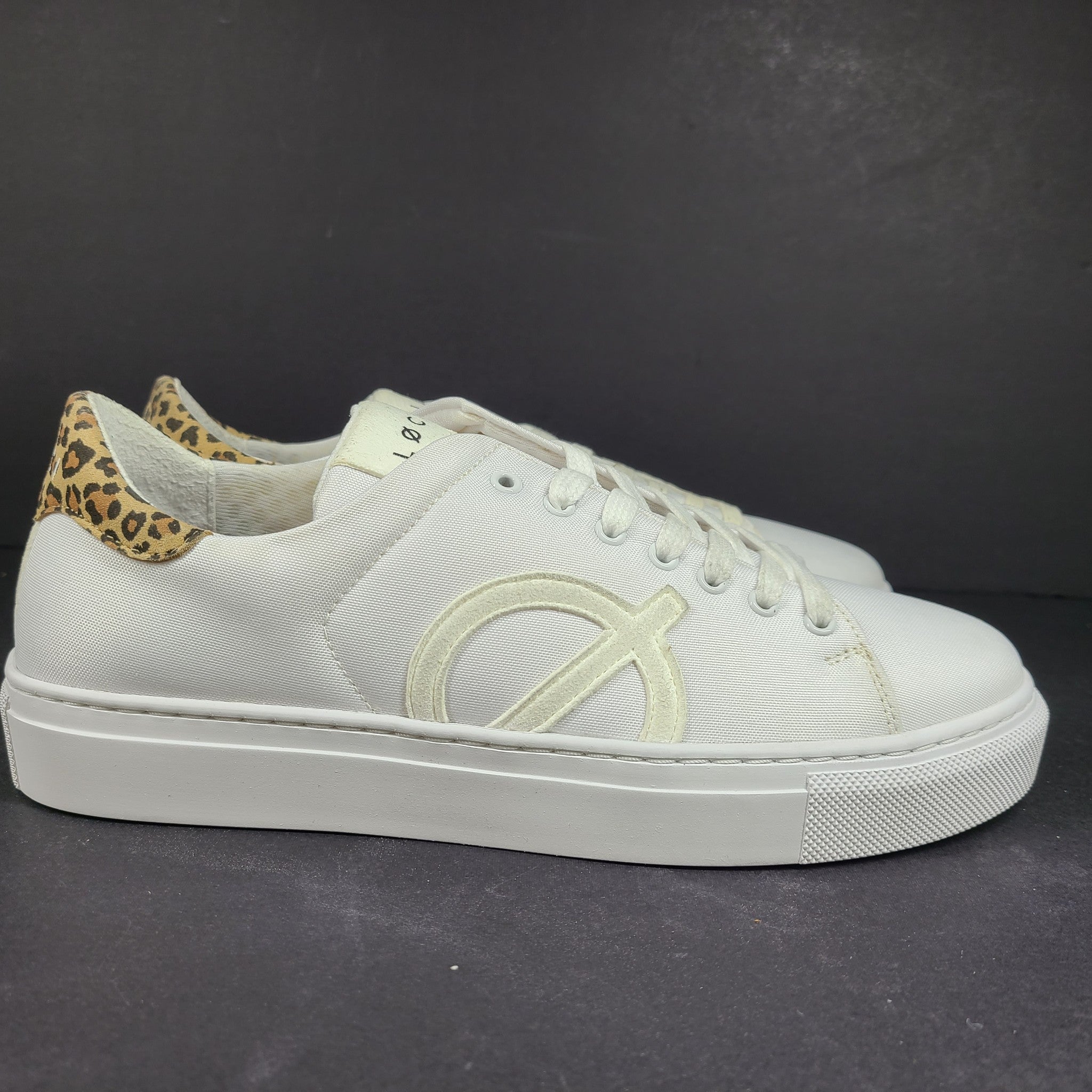 LOCI Women's Origin 9 Vegan Sneakers Stylist Ltd Edition White/Leopard 9 READ2