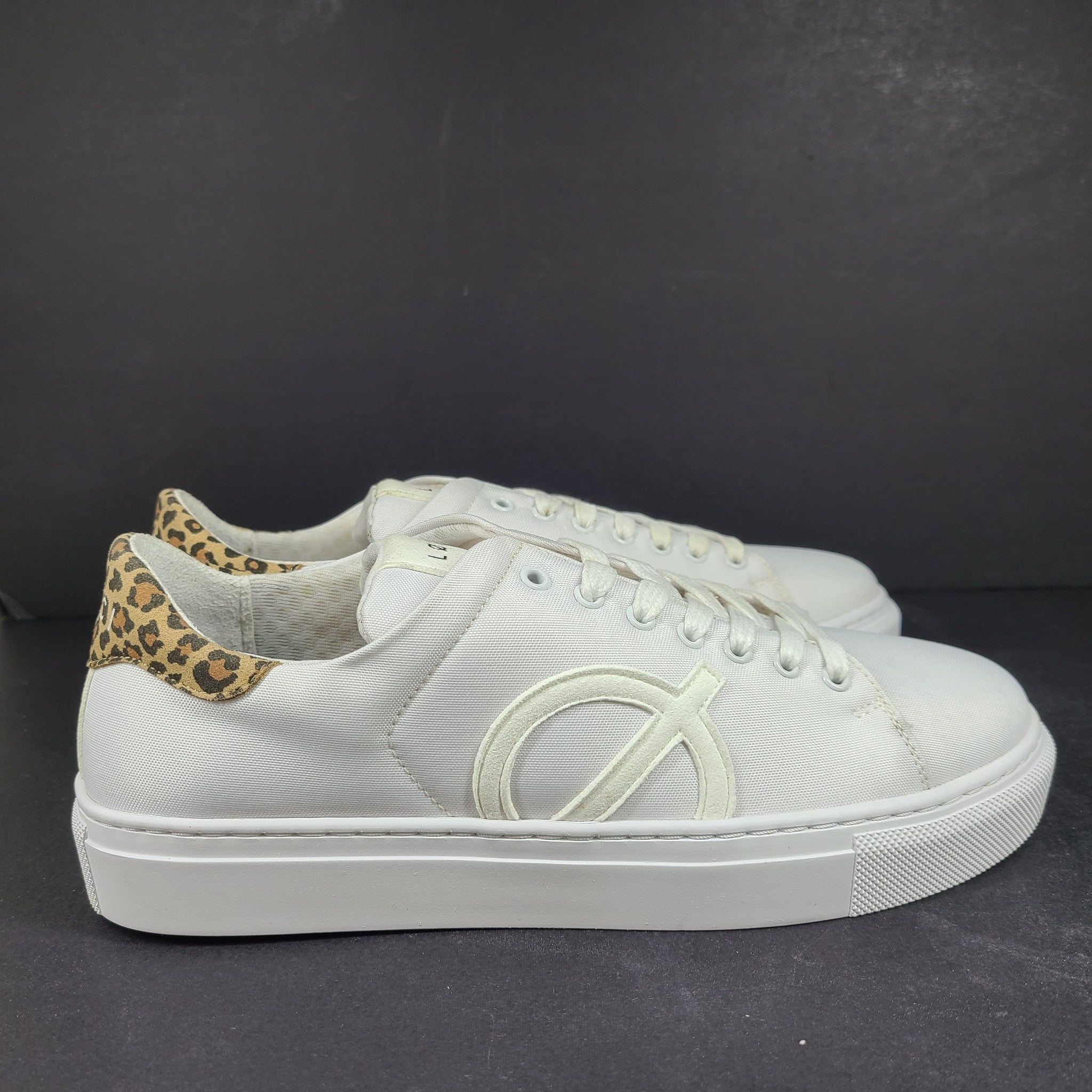 LOCI Women's Origin 9 Vegan Sneakers Stylist Ltd Edition White/Leopard 9 READ