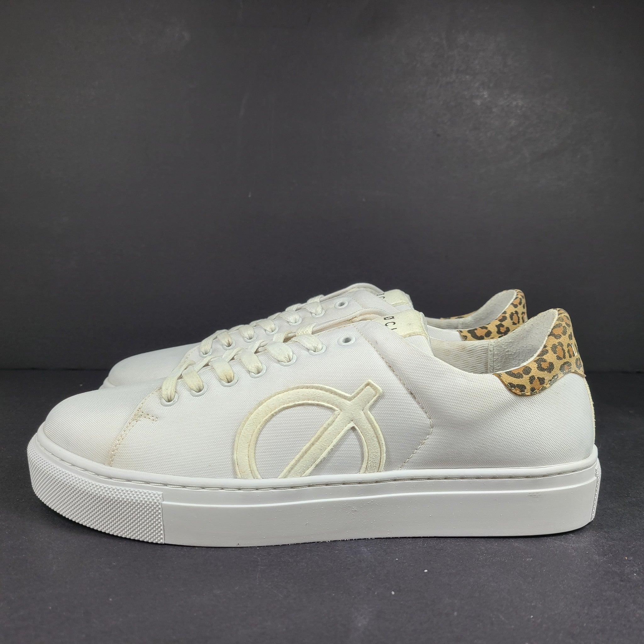 LOCI Women's Origin 9 Vegan Sneakers Stylist Ltd Edition White/Leopard 9 READ