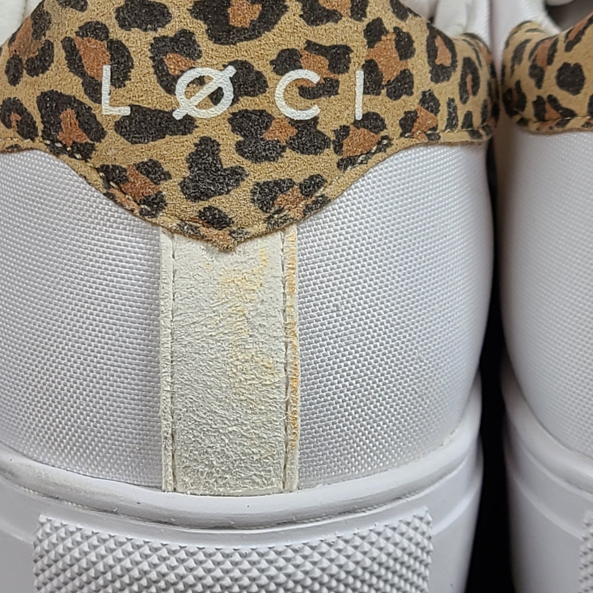 LOCI Women's Origin 9 Vegan Sneakers Stylist Ltd Edition White/Leopard 9 READ3
