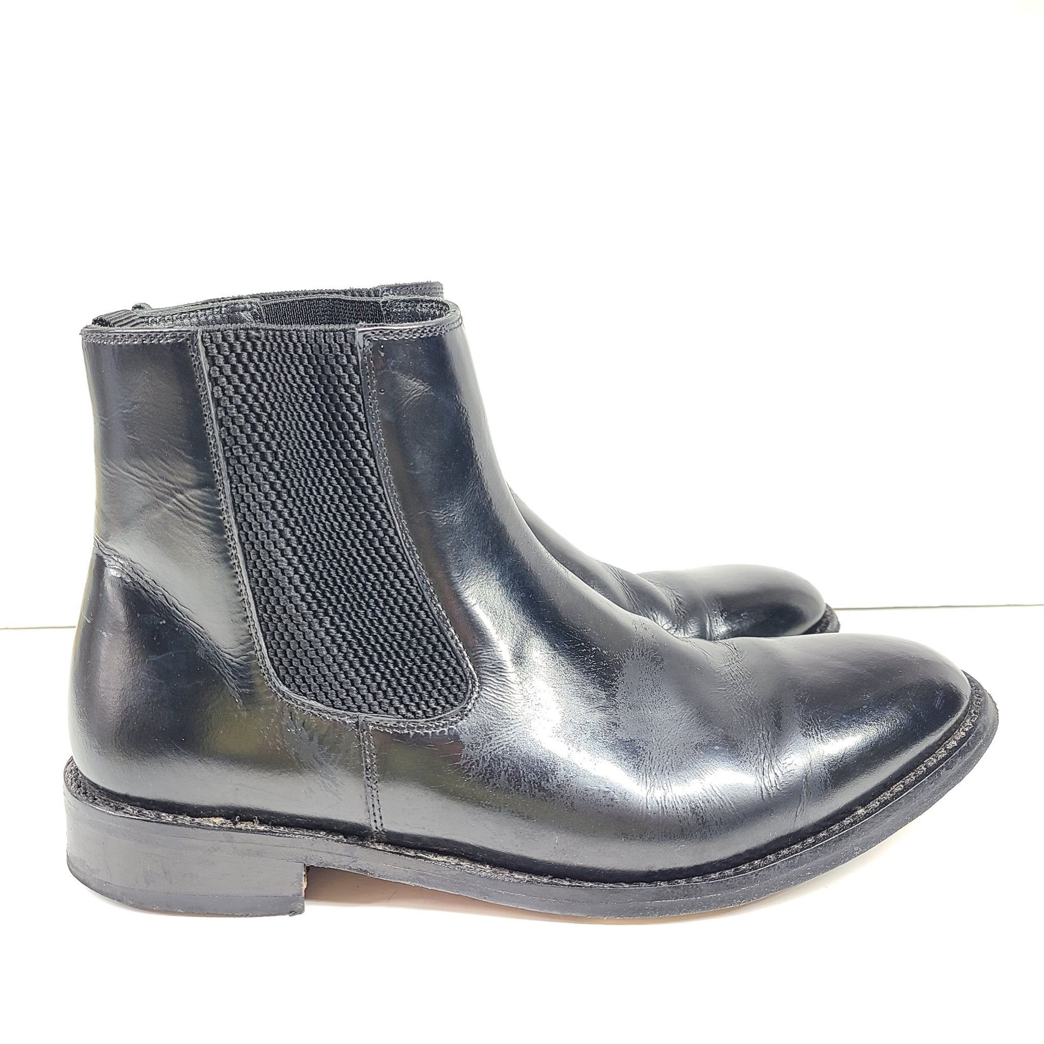 Samuel Windsor Men's Chelsea Boot Ankle Boots Black Leather 1-BVH02 US10