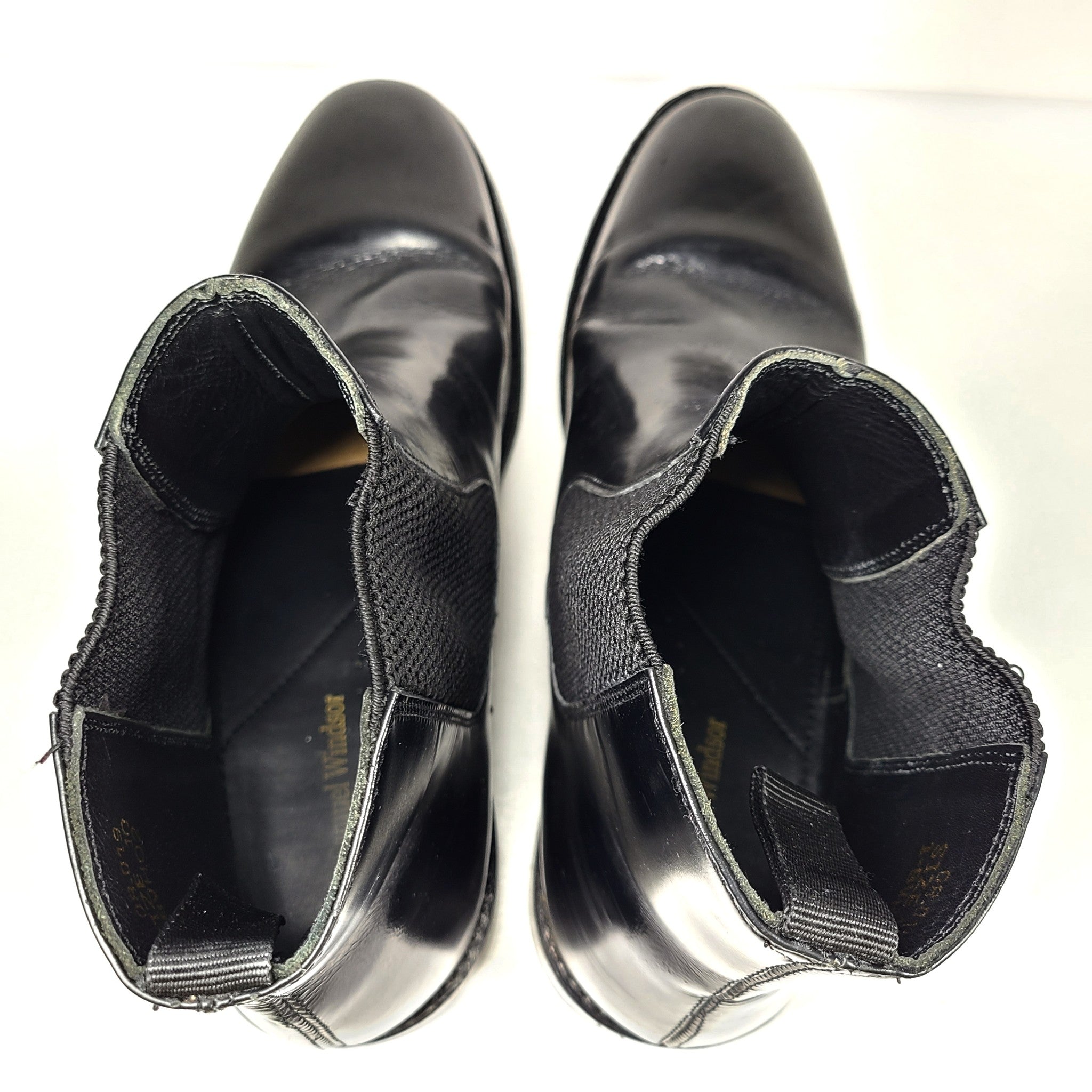 Samuel Windsor Men's Chelsea Boot Ankle Boots Black Leather 1-BVH02 US10