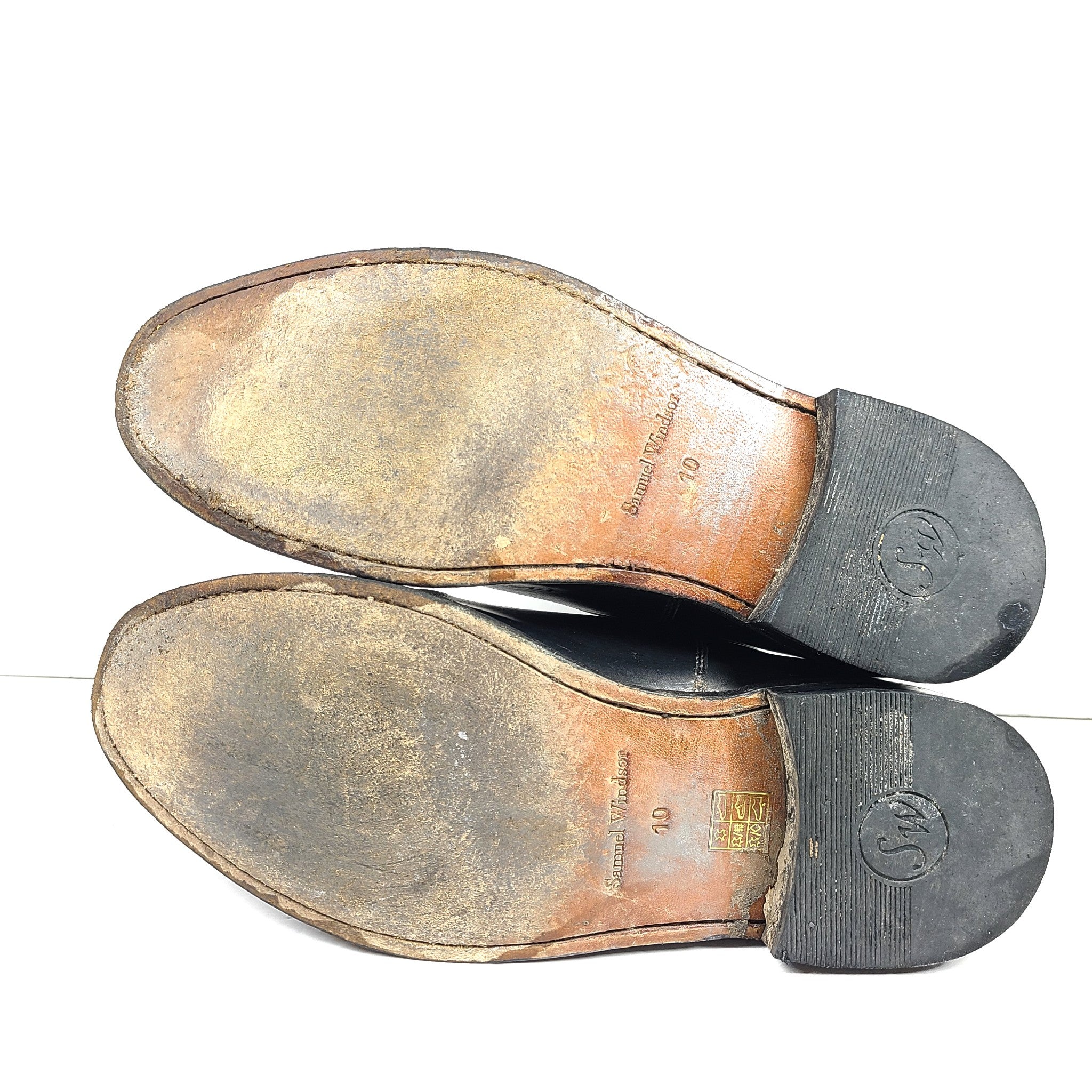 Samuel Windsor Men's Chelsea Boot Ankle Boots Black Leather 1-BVH02 US10