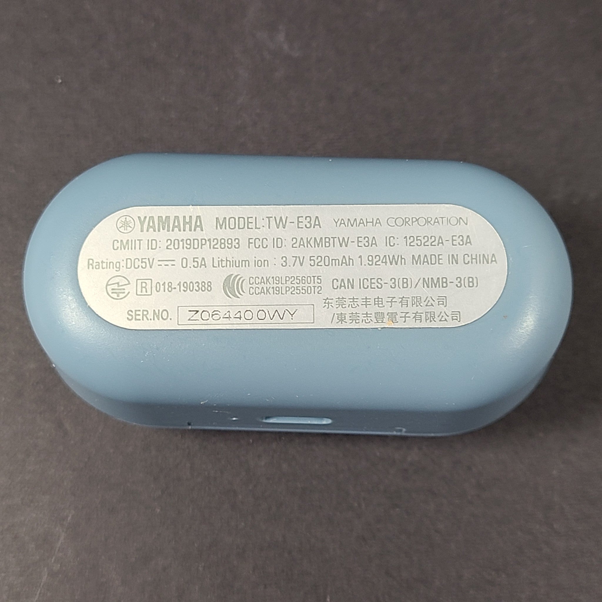 Yamaha TW-E3 True Wireless Earbuds TW-E3A - Blue