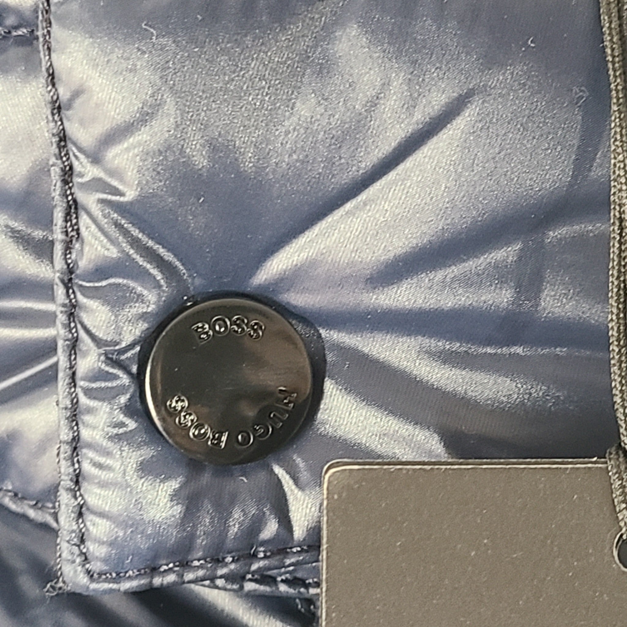 Hugo Boss Men's Darula Jacket Italian Wool Panel Detachable Hood Navy Blue 44R