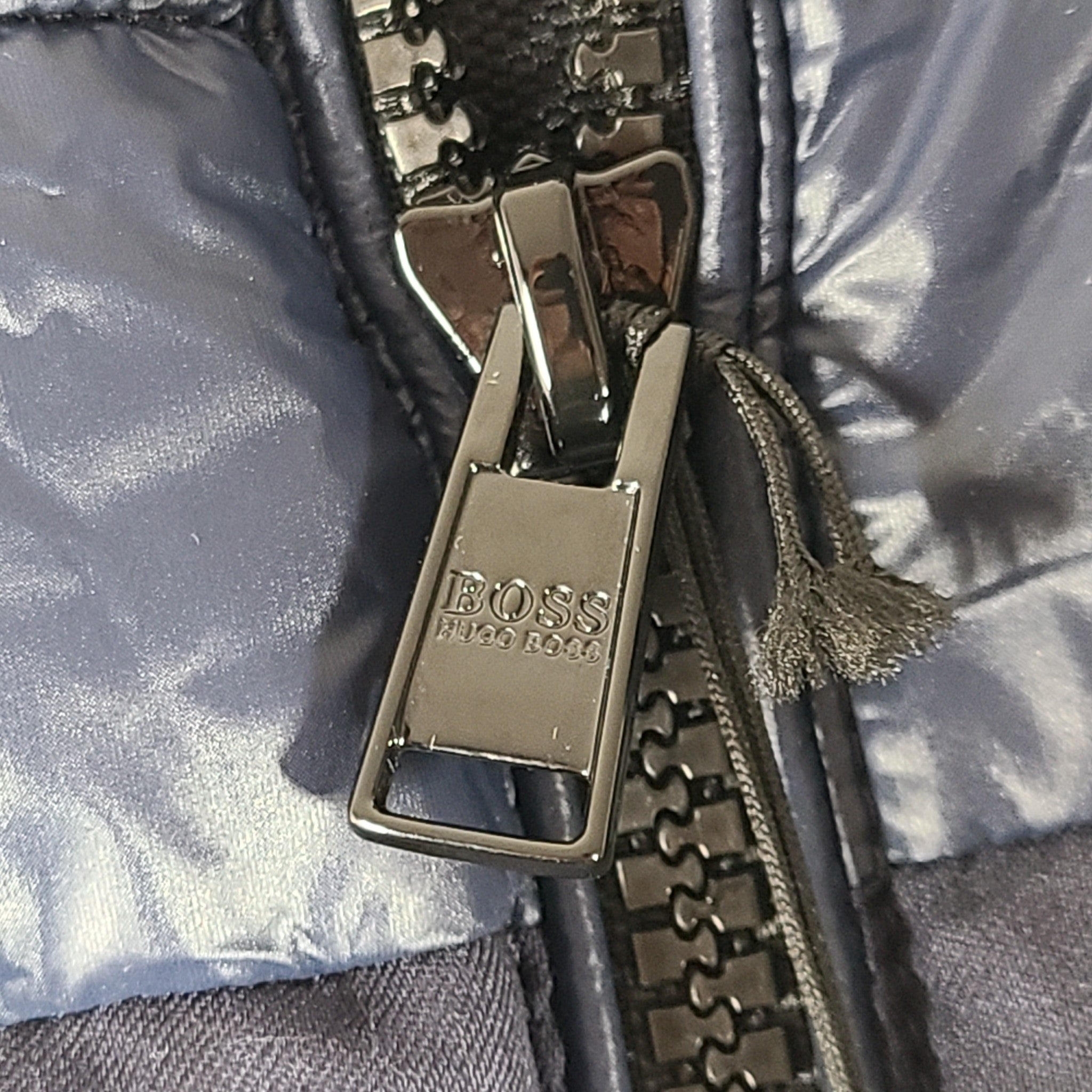 Hugo Boss Men's Darula Jacket Italian Wool Panel Detachable Hood Navy Blue 44R