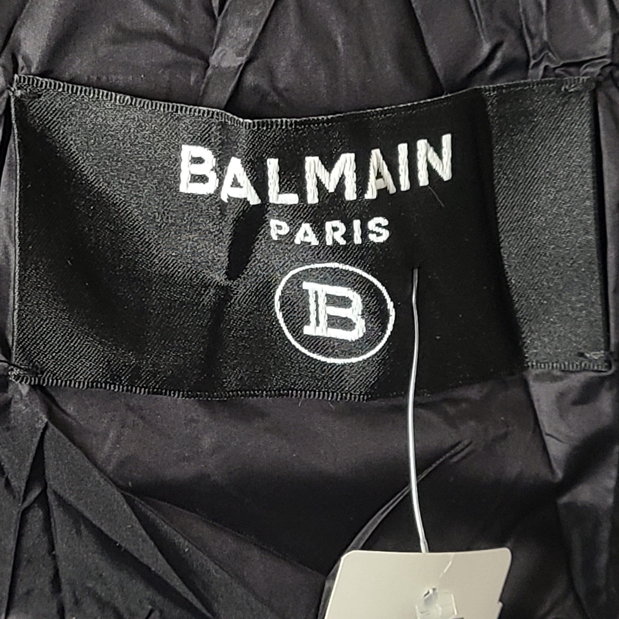 Balmain Men's Monogram Print Hooded Puffer Vest Black White Sz 40 / L