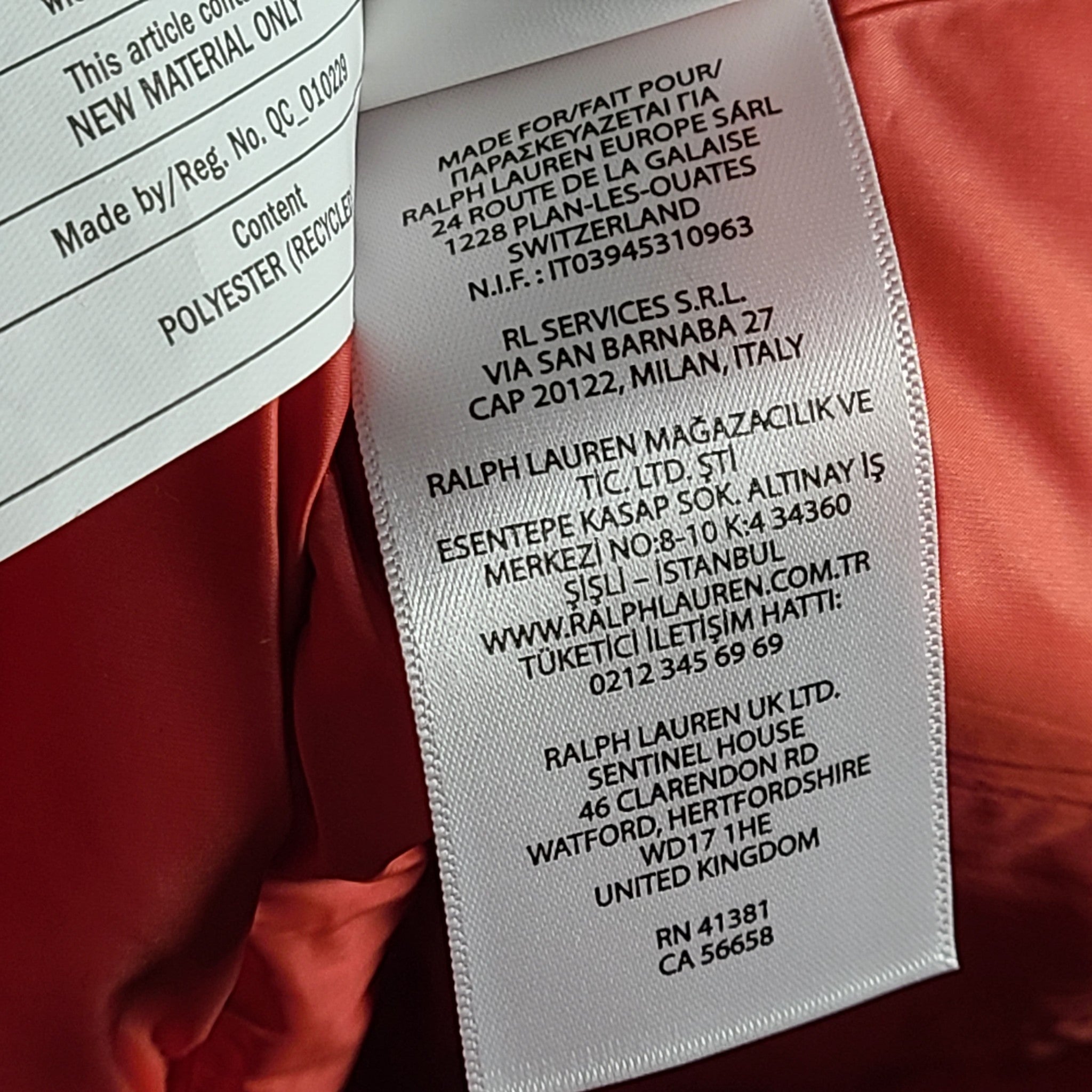 Polo Ralph Lauren Women's Puffer Insulated Jacket Packable Red Sz XS