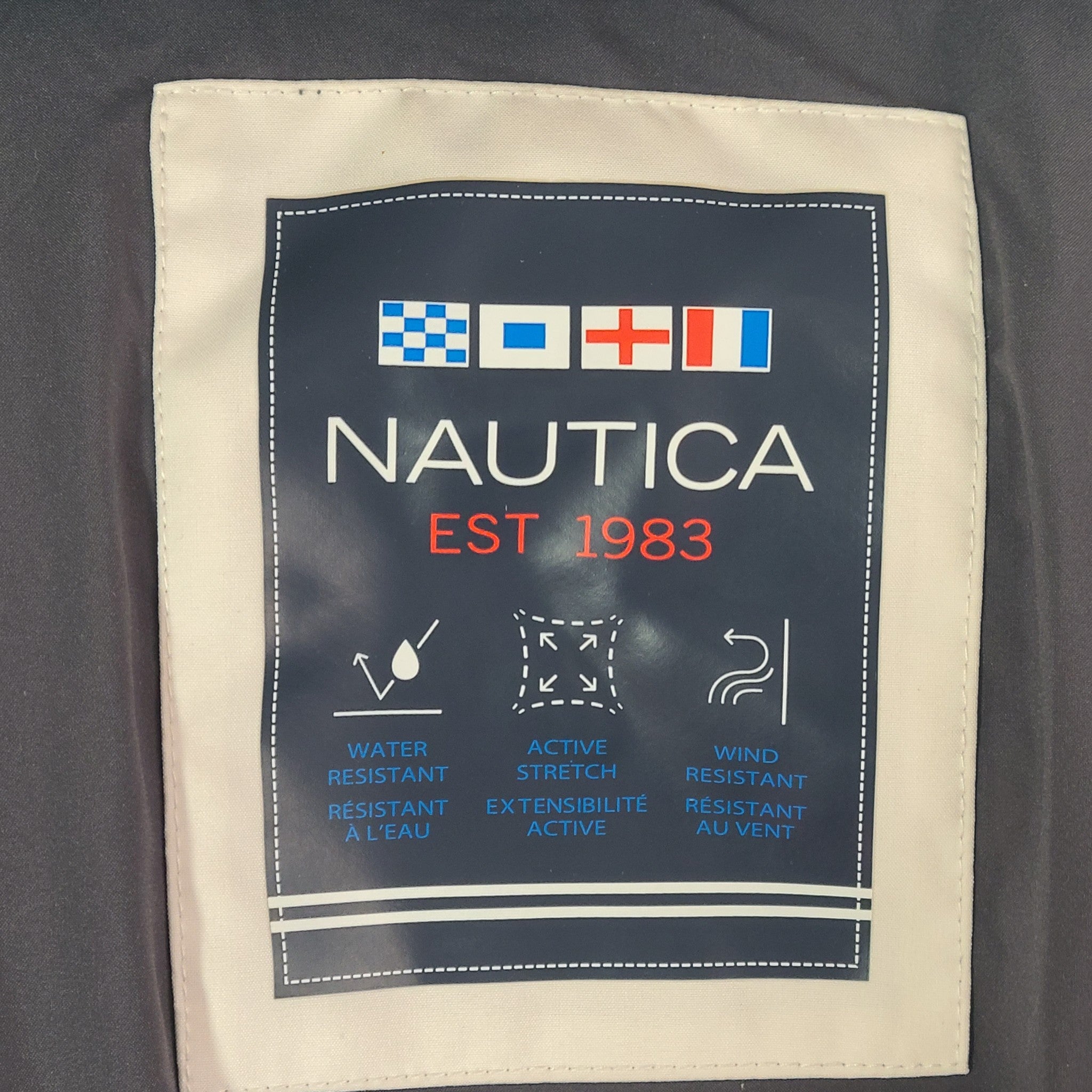 Nautica Women's Faux Fur Trim Hooded Warm Puffer Jacket Coat White Sz M