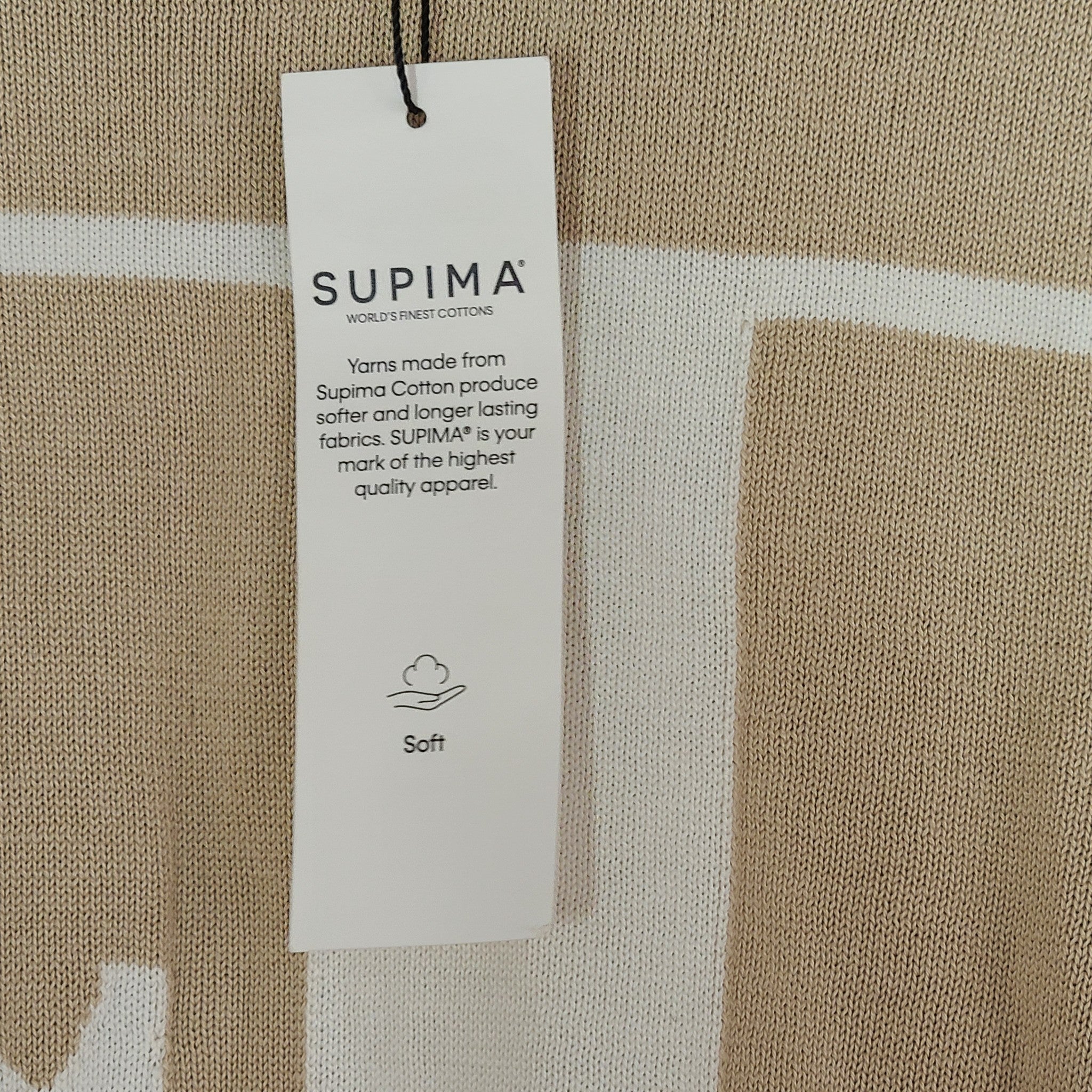 Calvin Klein Men's Supima Cotton Monogram Logo Sweater Beige Sz XS