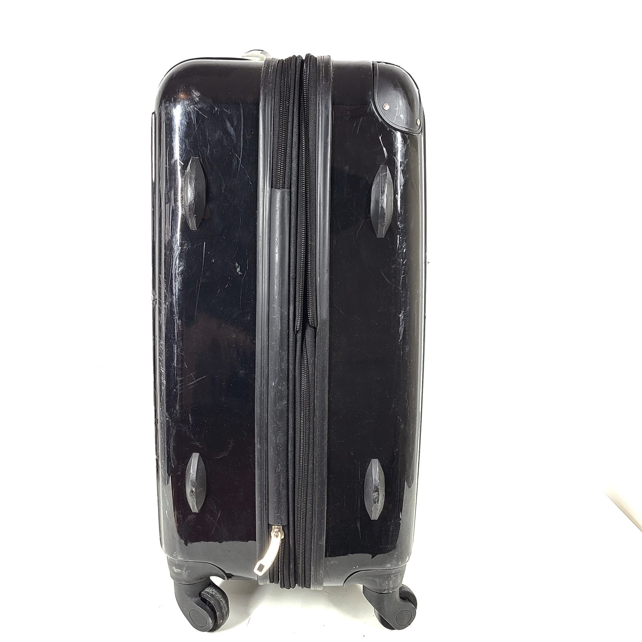 24" Expandable Spinner Check In Luggage Hardshell Locking Black