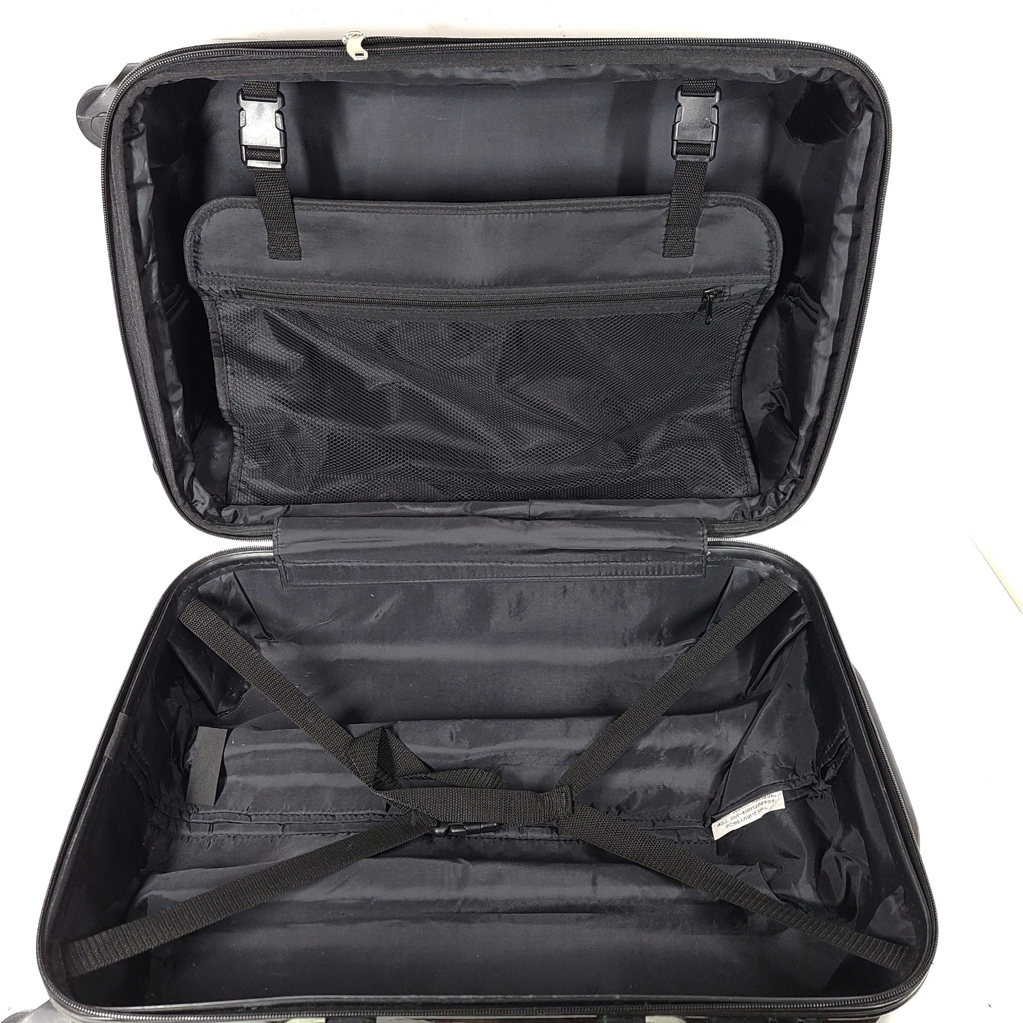 24" Expandable Spinner Check In Luggage Hardshell Locking Black