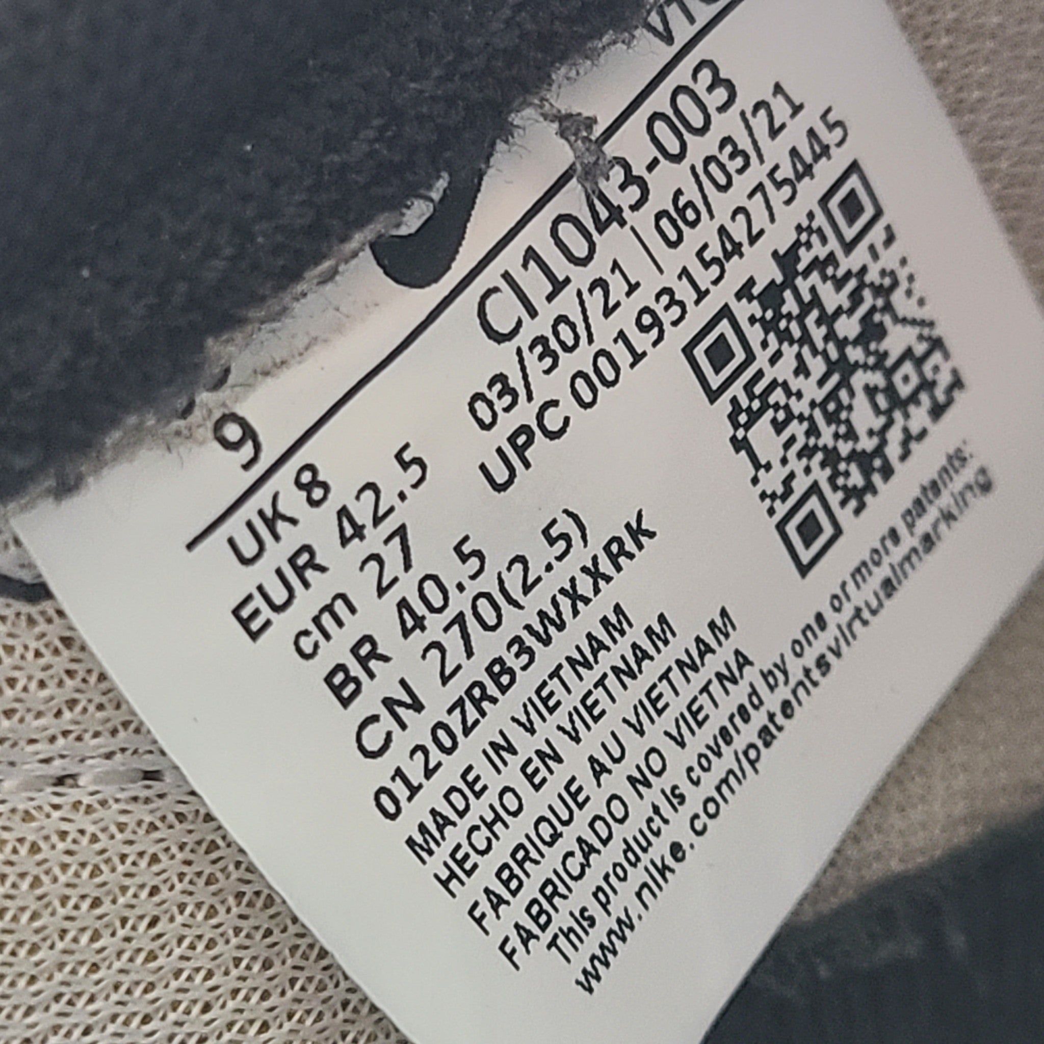 Nike Men's Air Tailwind 79 SE Shoes Sneakers CI1043-003 Black White US9